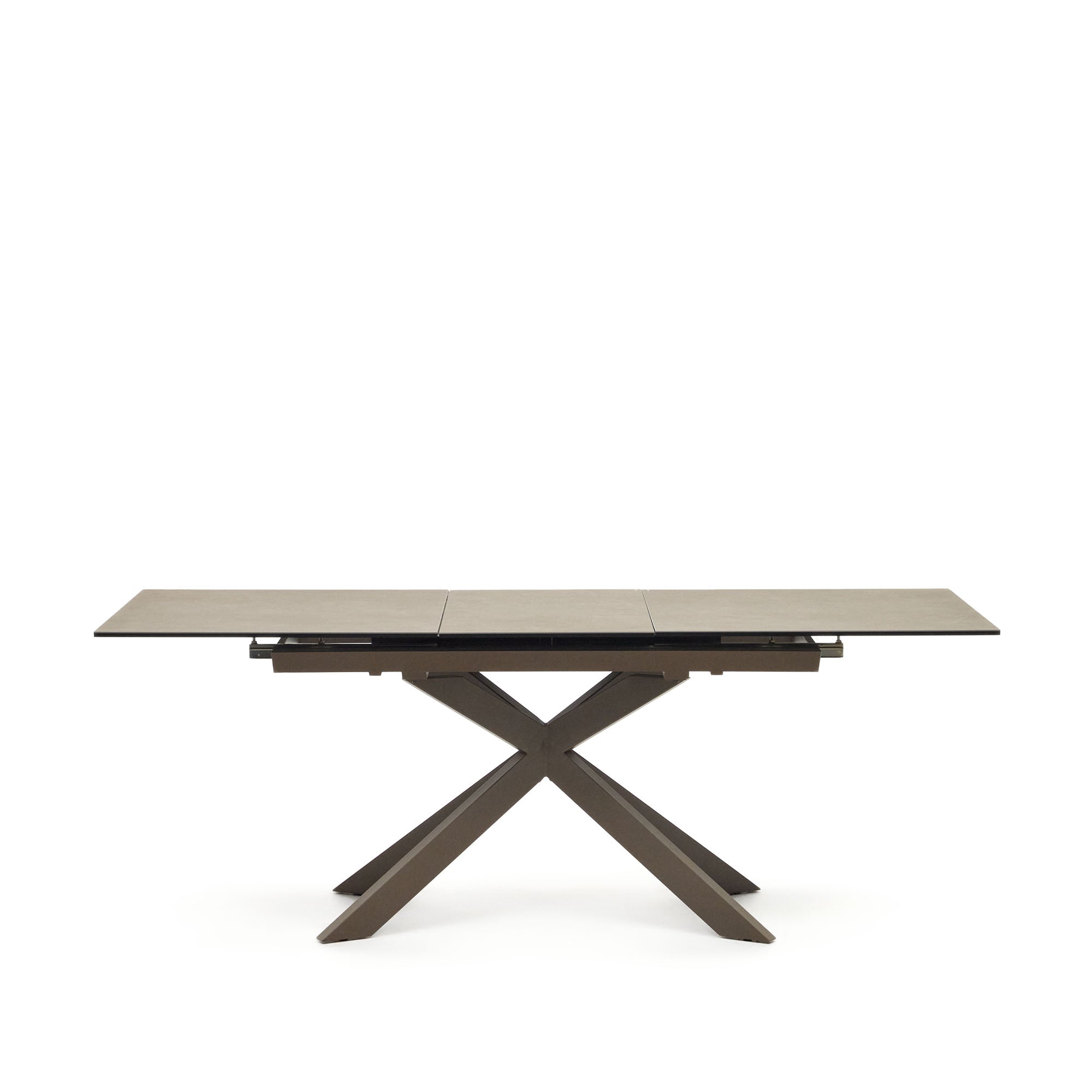 Atminda extendable table, porcelain and steel legs with a grey finish, 160 (210) x 90 cm - Product Image
