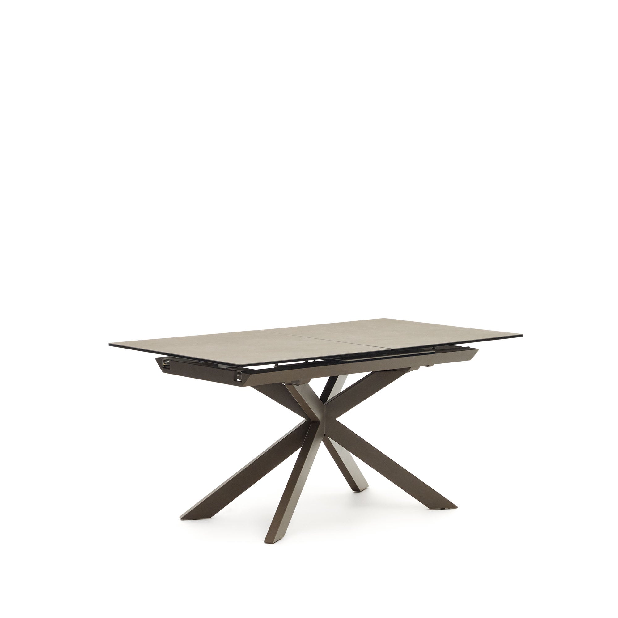 Atminda extendable table, porcelain and steel legs with a grey finish, 160 (210) x 90 cm - Product Image