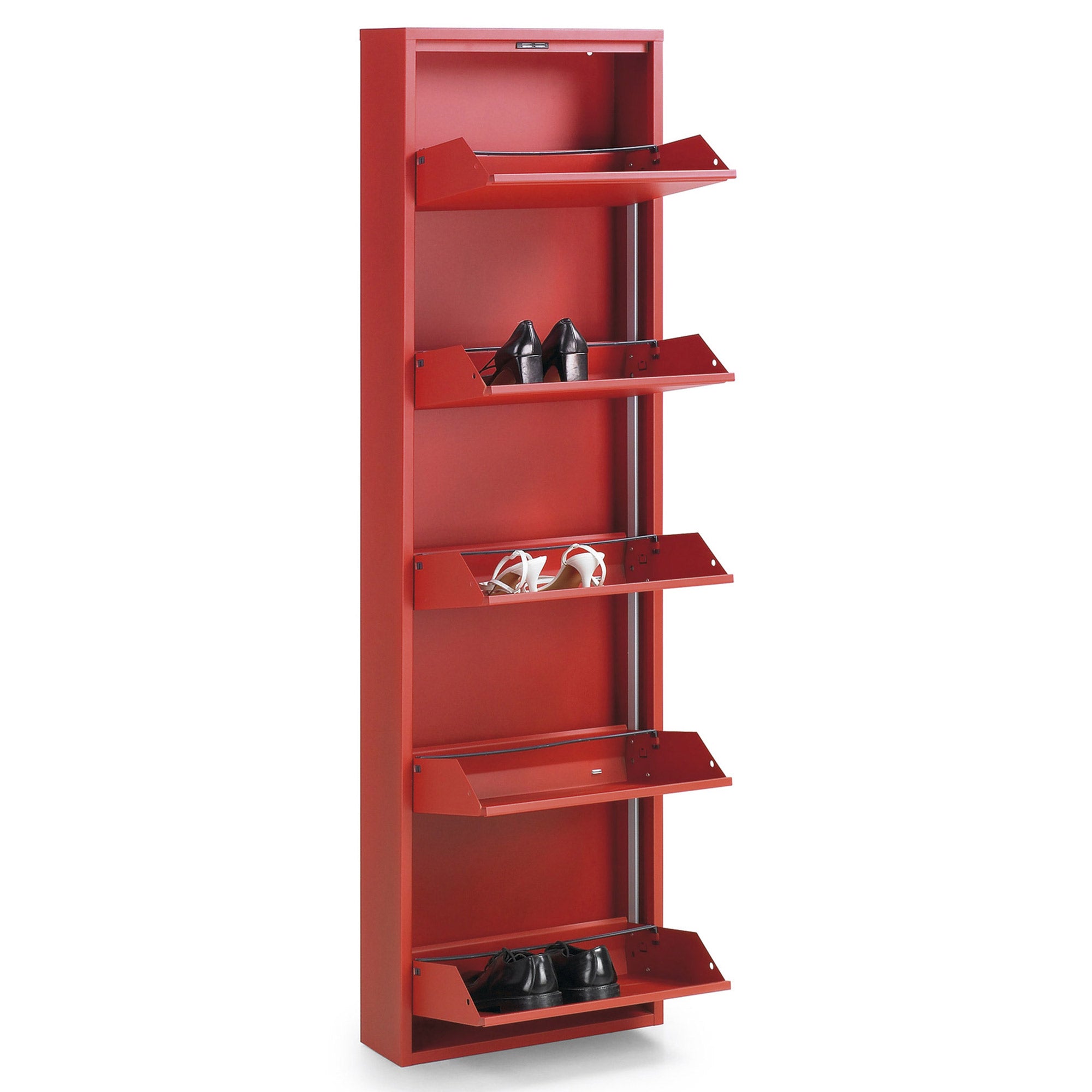 Shoe rack Ode 50 x 168,5 cm 5 doors white - Product Image