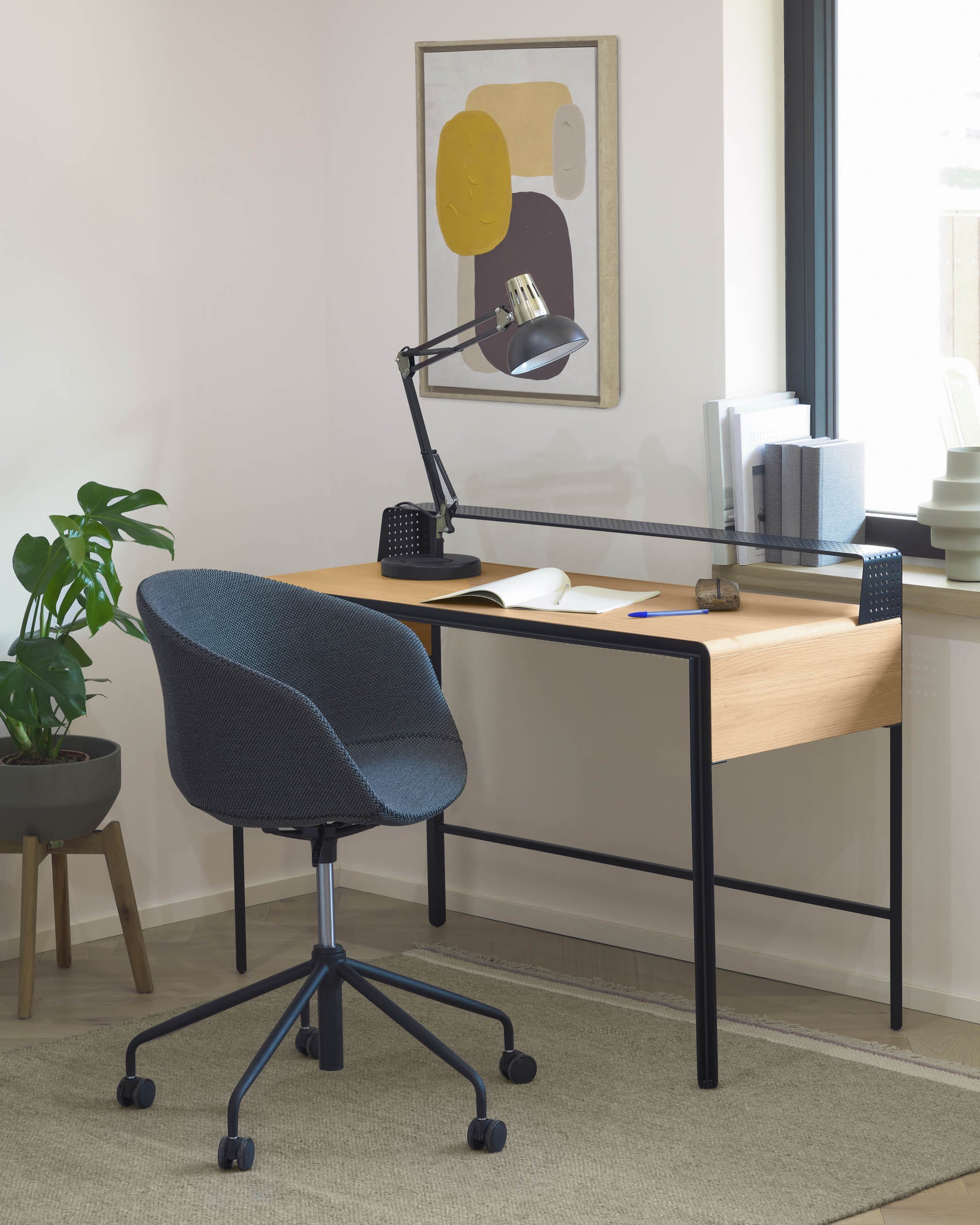 Yvette dark grey office chair - Lifestyle