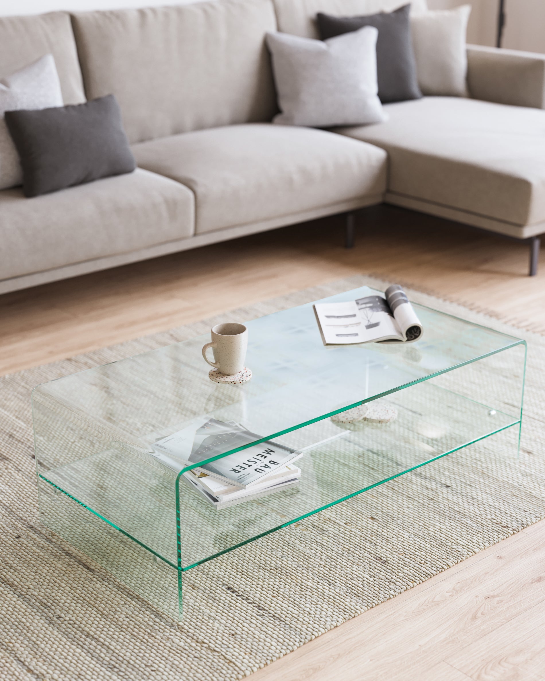 Burano glass coffee table 110 x 55 cm - Lifestyle