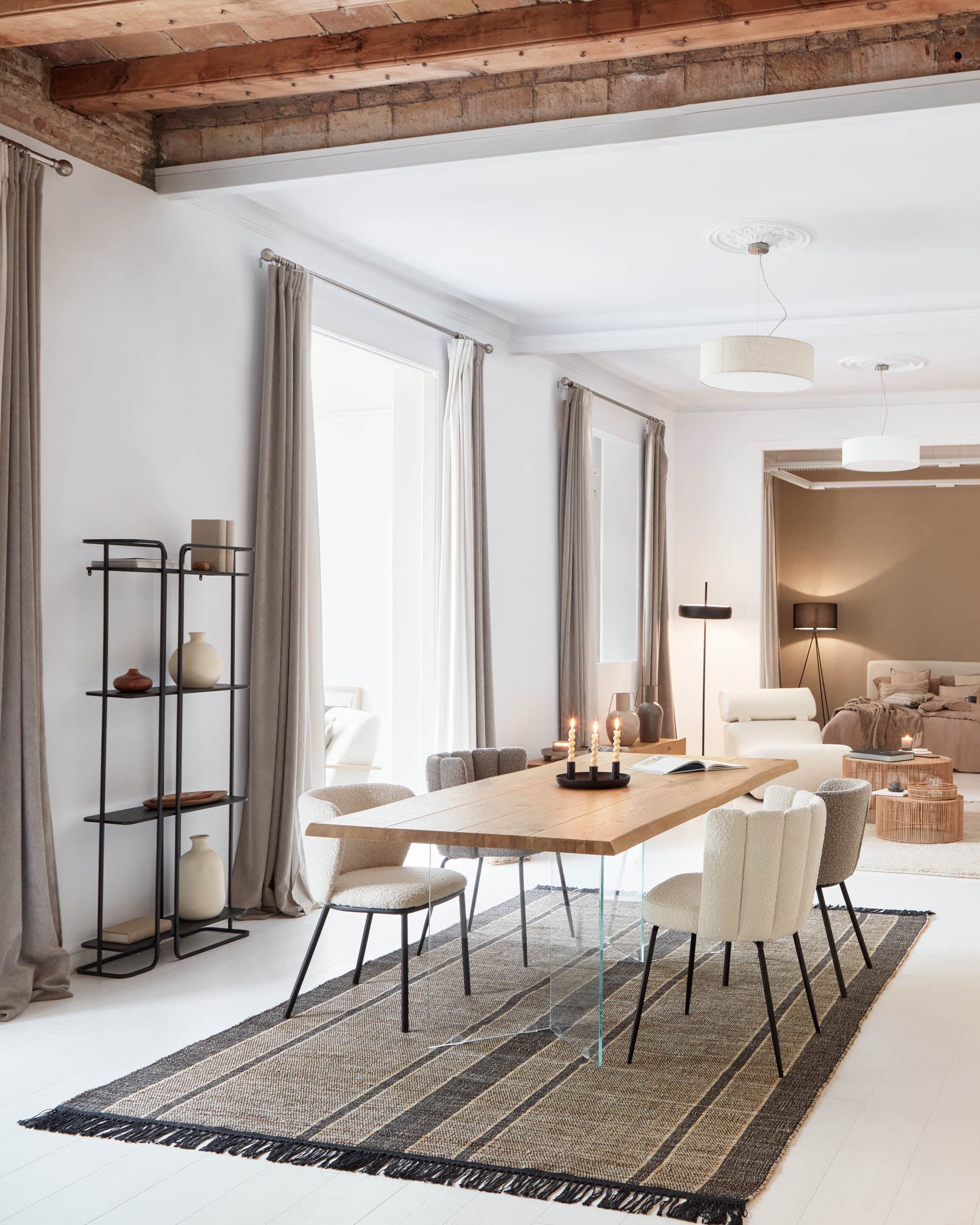 Brunilda black and brown rug 200 x 300 cm - Lifestyle