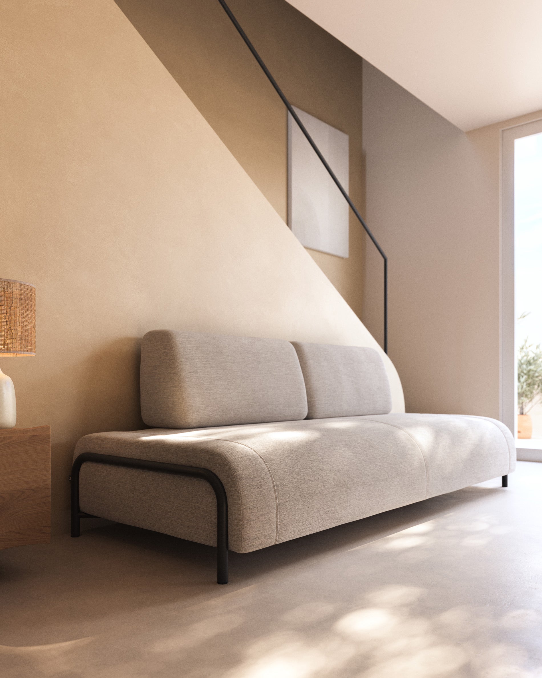 Module 3 seaters Compo in Beige-Grey 232 cm - Lifestyle