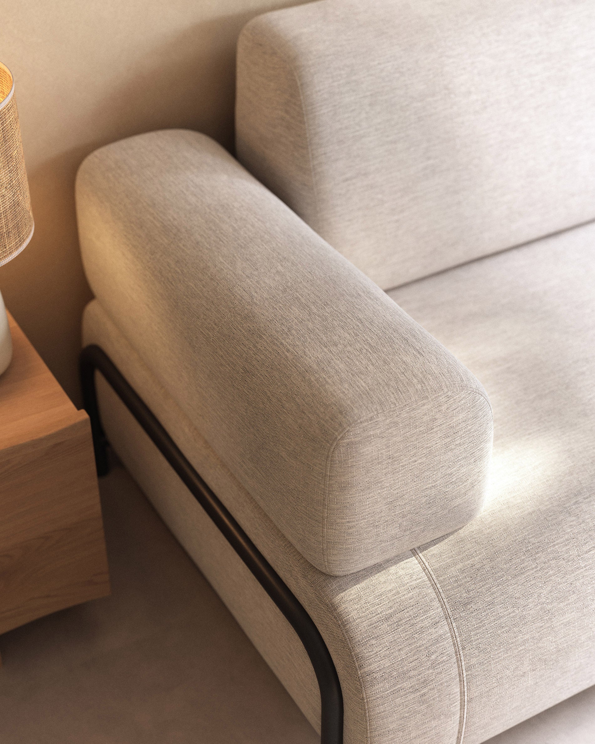 Module 3 seaters Compo in Beige-Grey 232 cm - Lifestyle