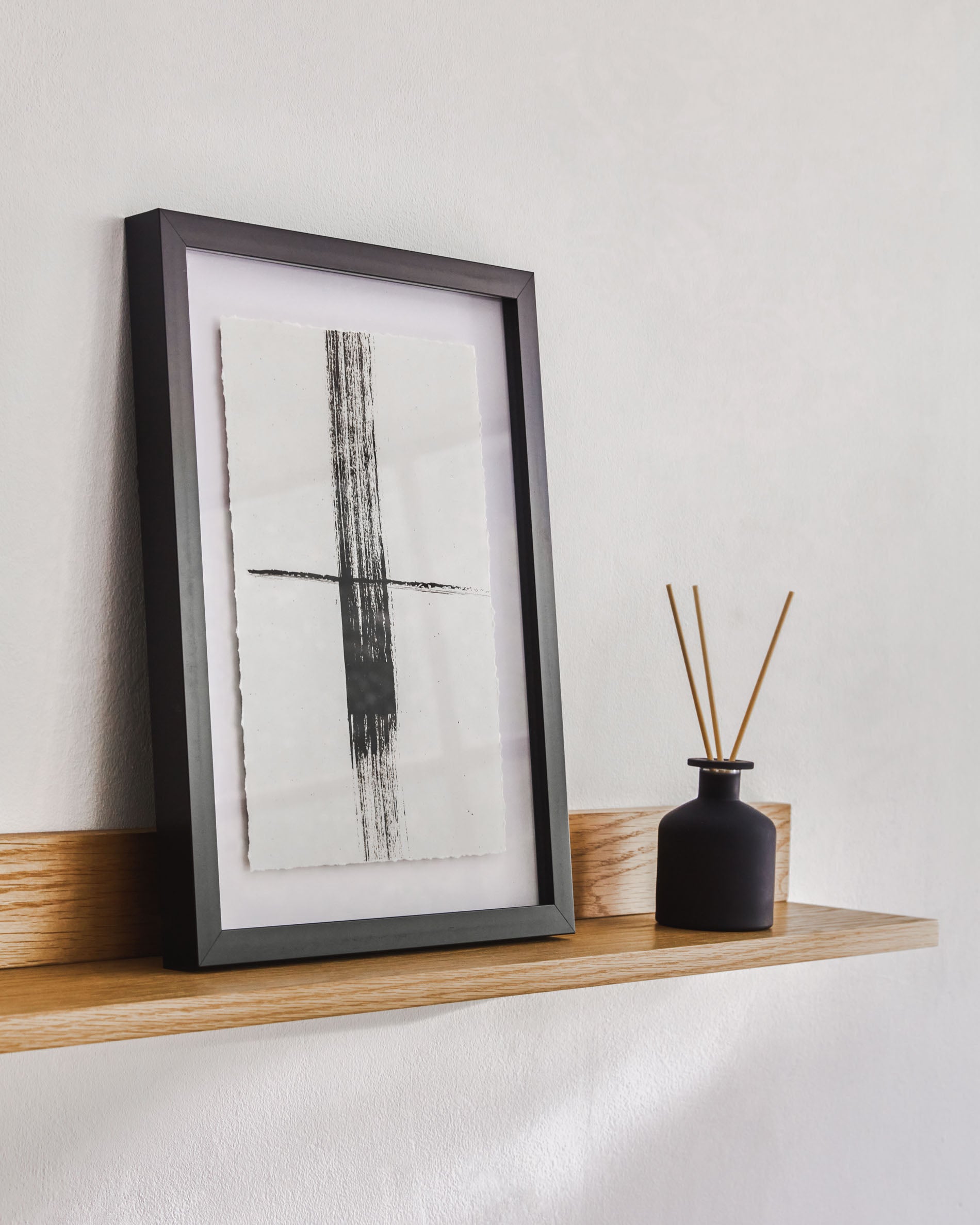 Abilen oak veneer shelf with natural finish, 80 x 15 cm, FSC™ 100% certified - Lifestyle