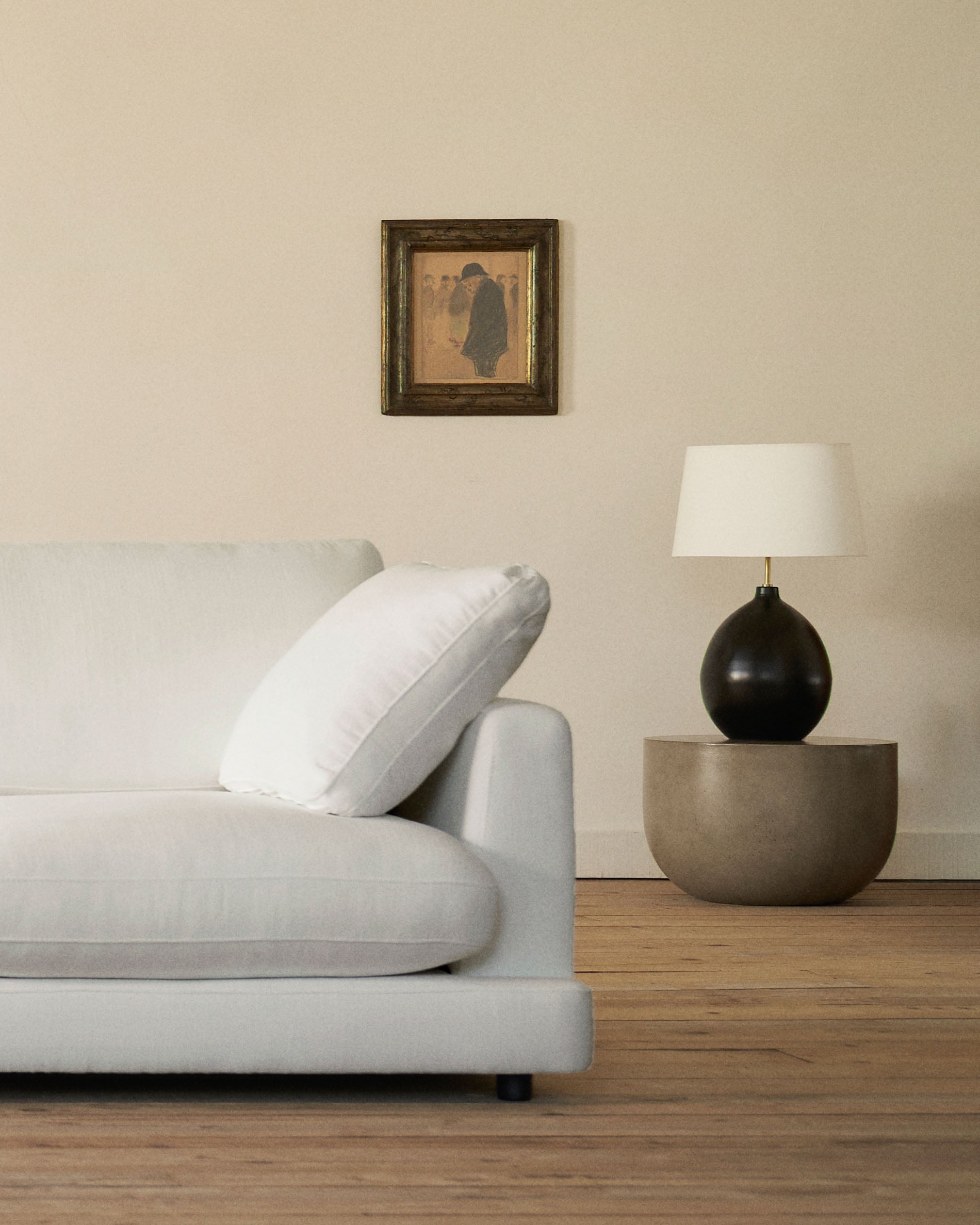 Foixa metal table lamp in black finish - Lifestyle