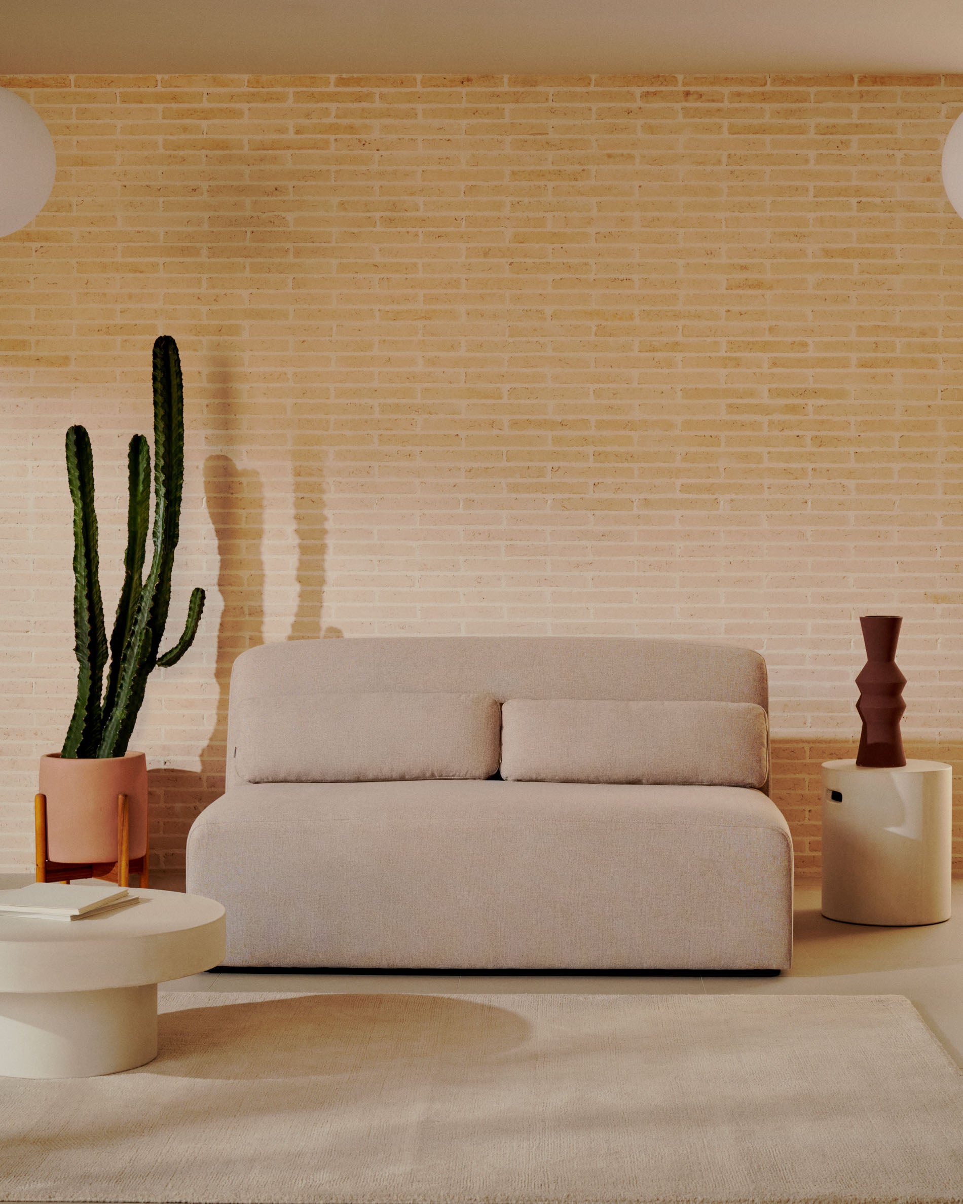 2 seater sofa module in beige, 150 cm FSC Mix Credit - Lifestyle