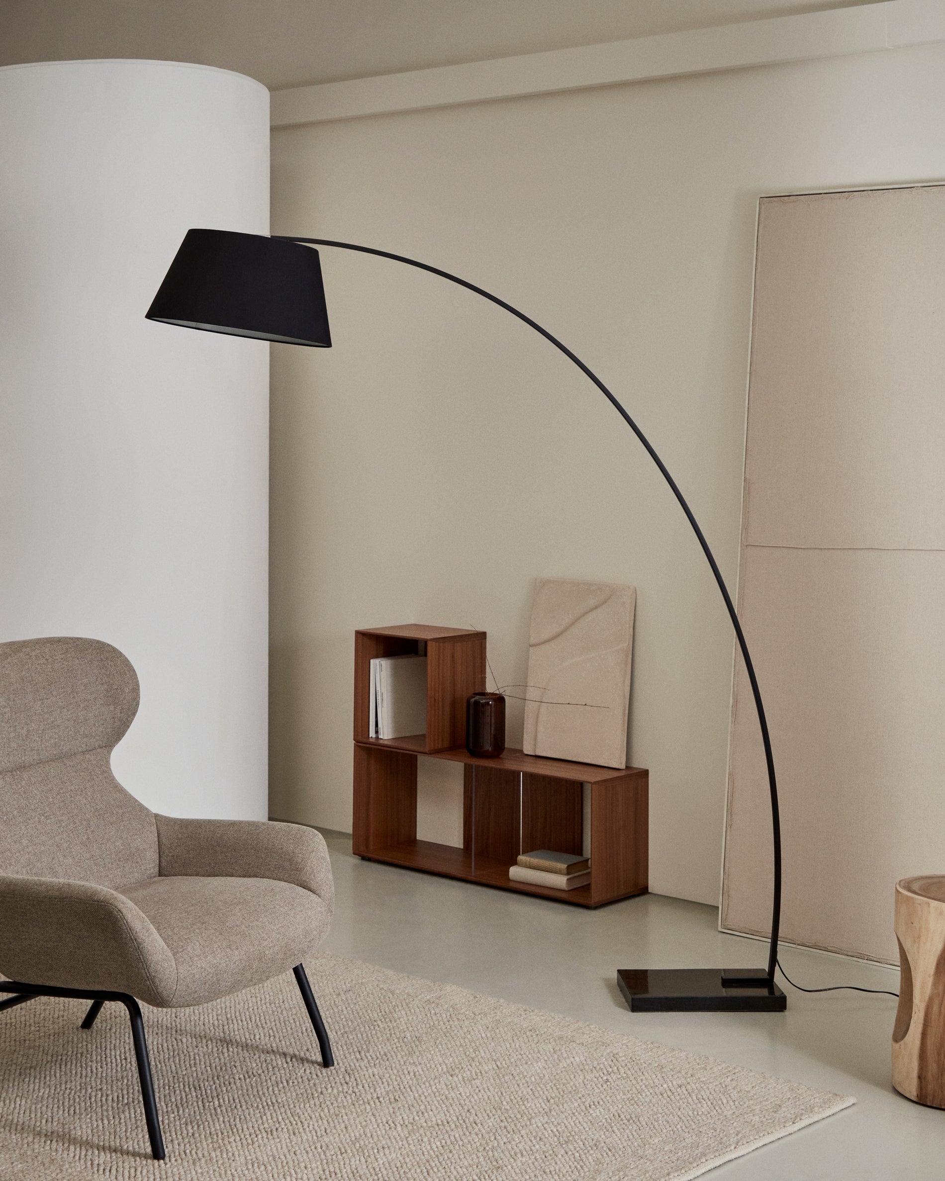 Juhe floor lamp in steel and black marble - Lifestyle