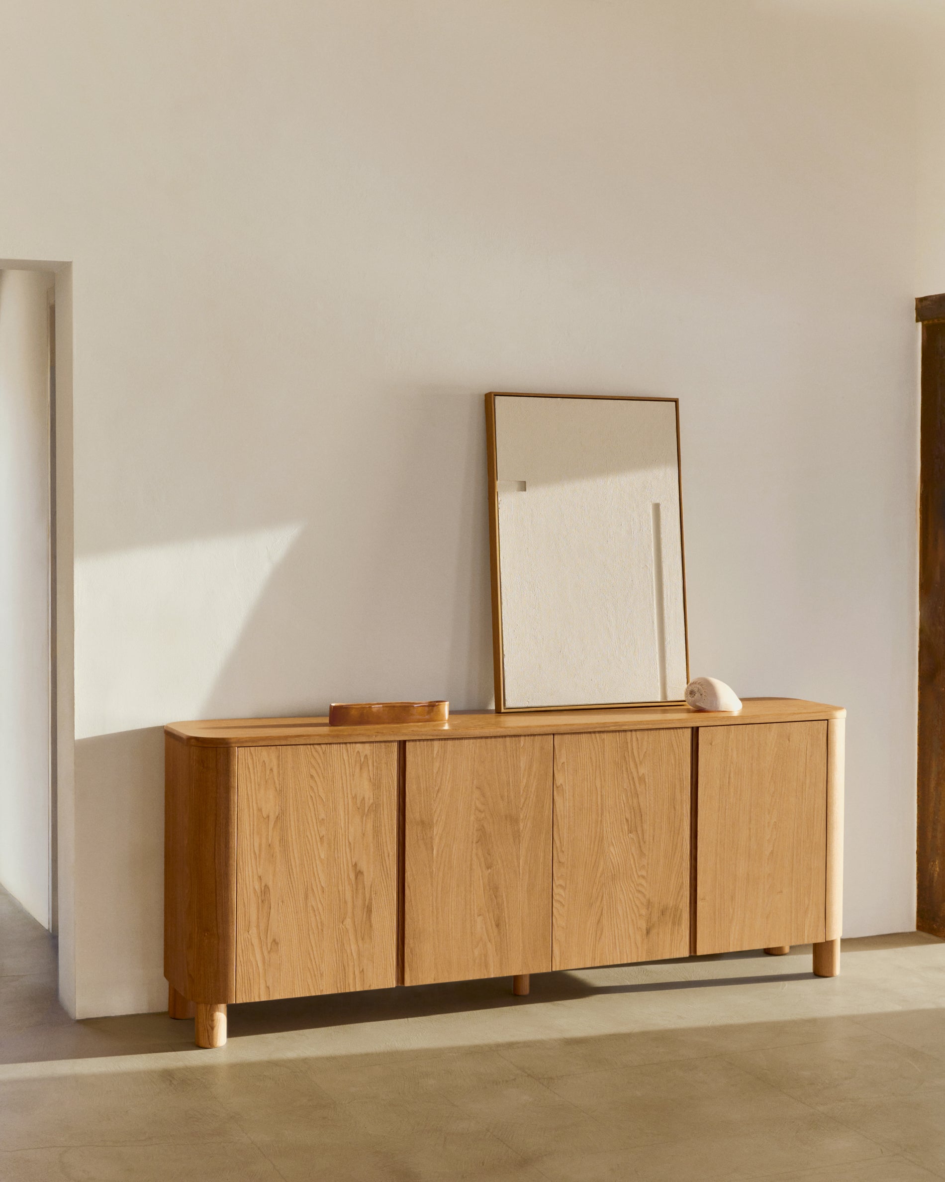 Salaya sideboard in ash plywood FSC Mix Credit, 200 cm x 79 cm - Lifestyle