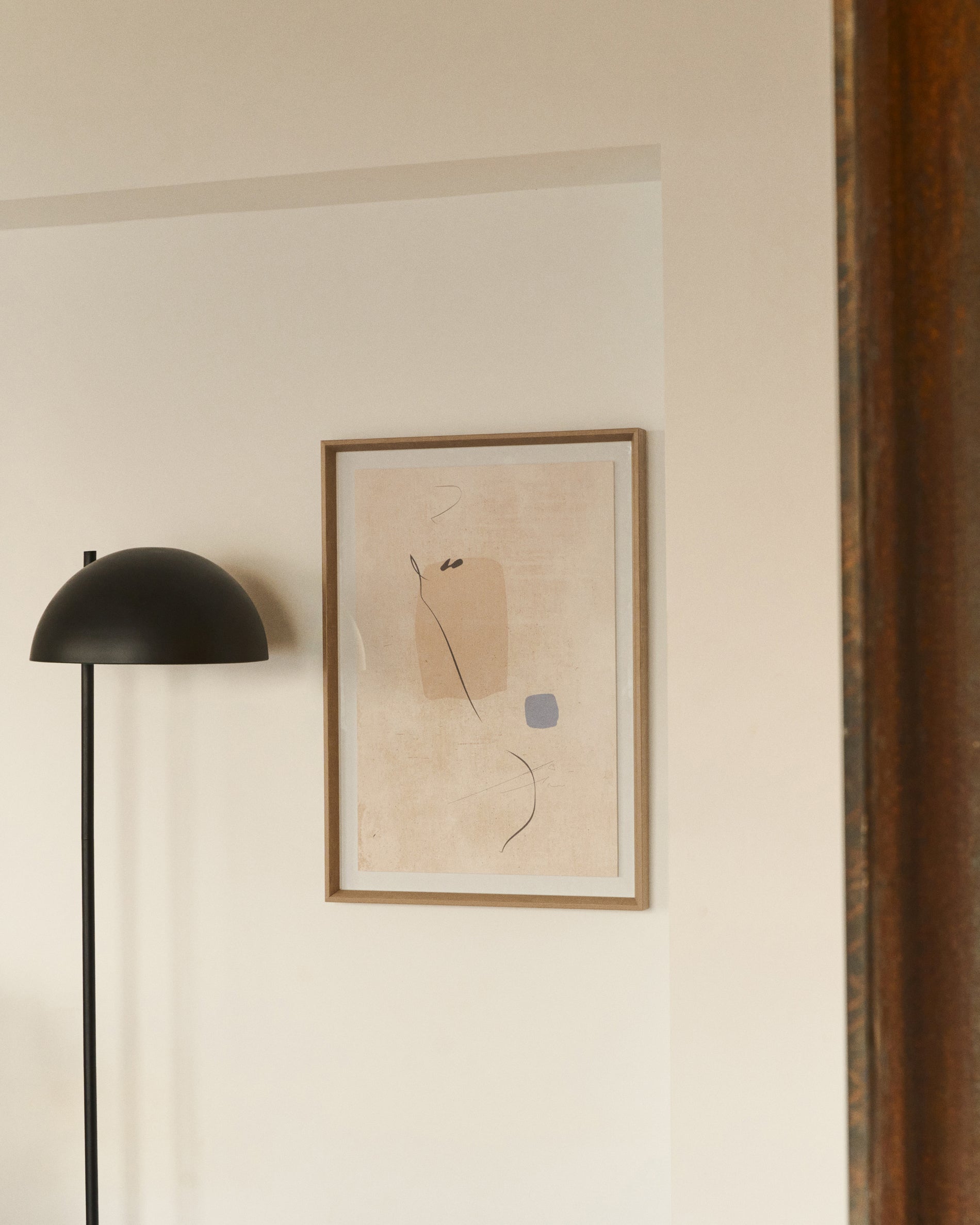 Sormi abstract beige painting 50 x 70 cm - Lifestyle