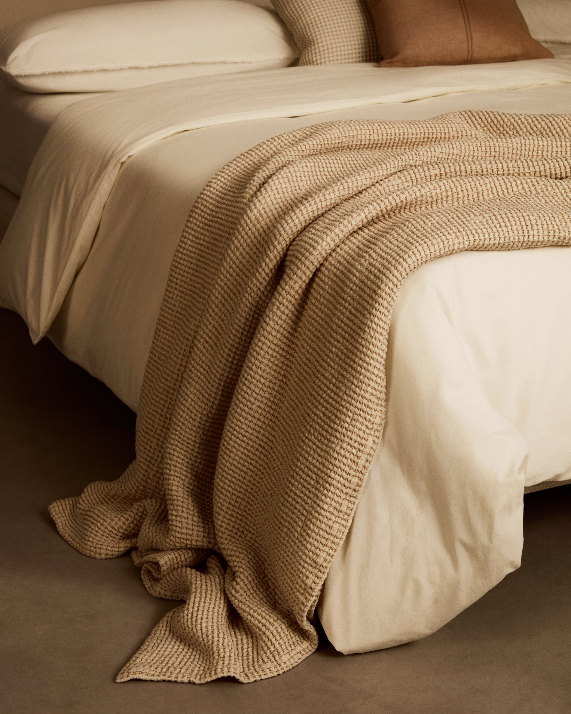 Senara beige cotton bedspread for 90/135 cm bed - Lifestyle
