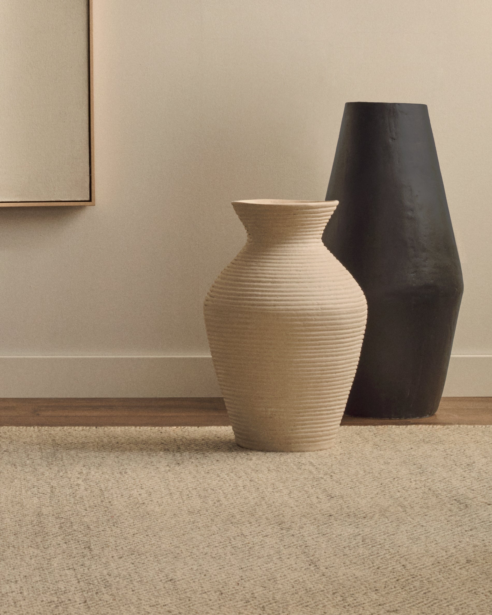 Pria white, papier mâché vase, 51 cm - Lifestyle