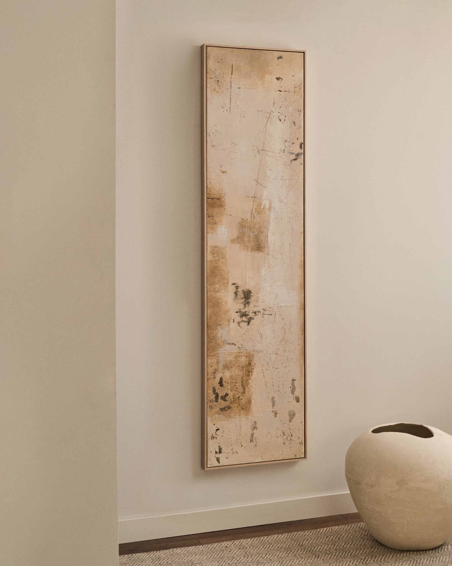 Silpa dark beige abstract picture, 182 x 47 cm - Lifestyle
