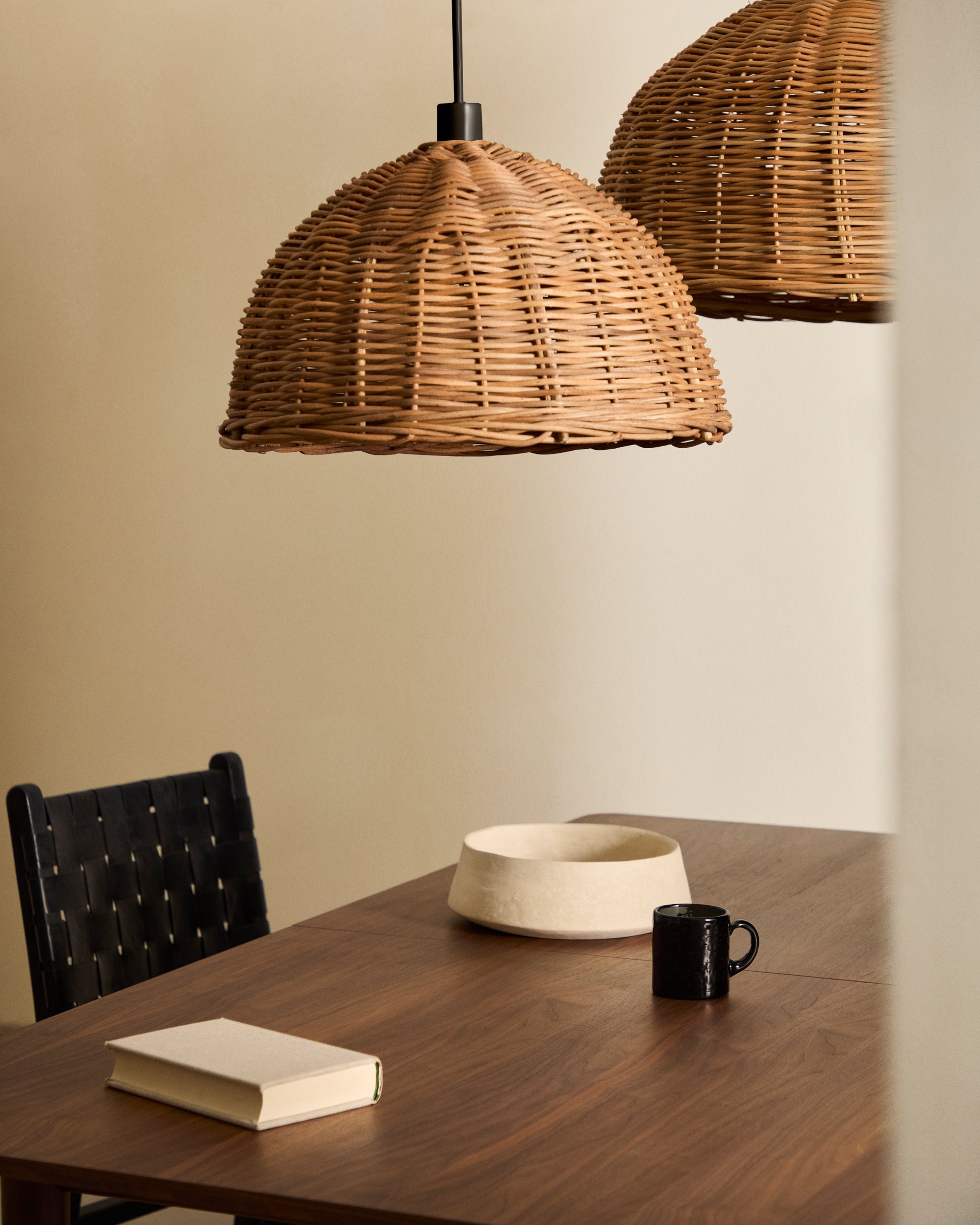 Jornets rattan ceiling lamp shade in a natural finish Ø 50 cm - Lifestyle