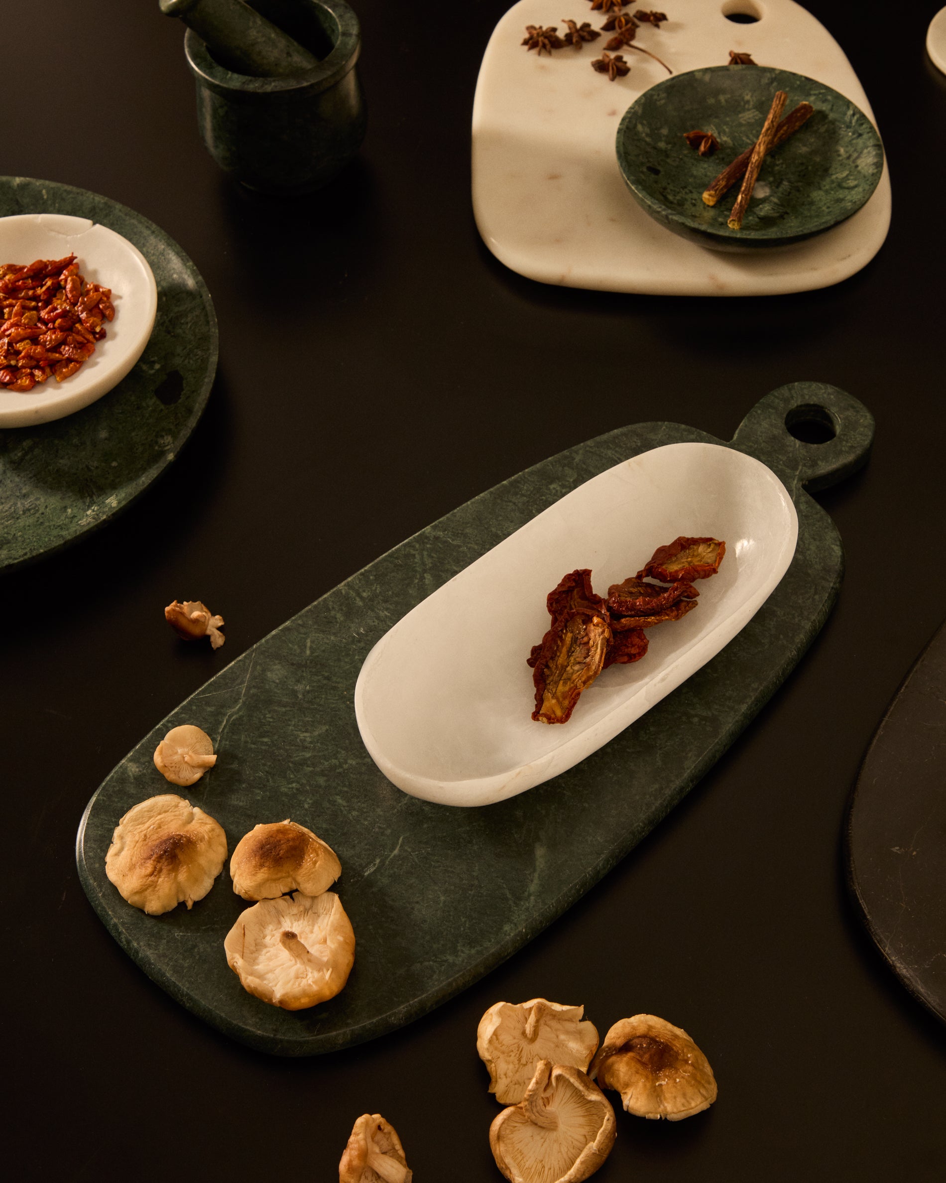Obar green marble serving board - Lifestyle