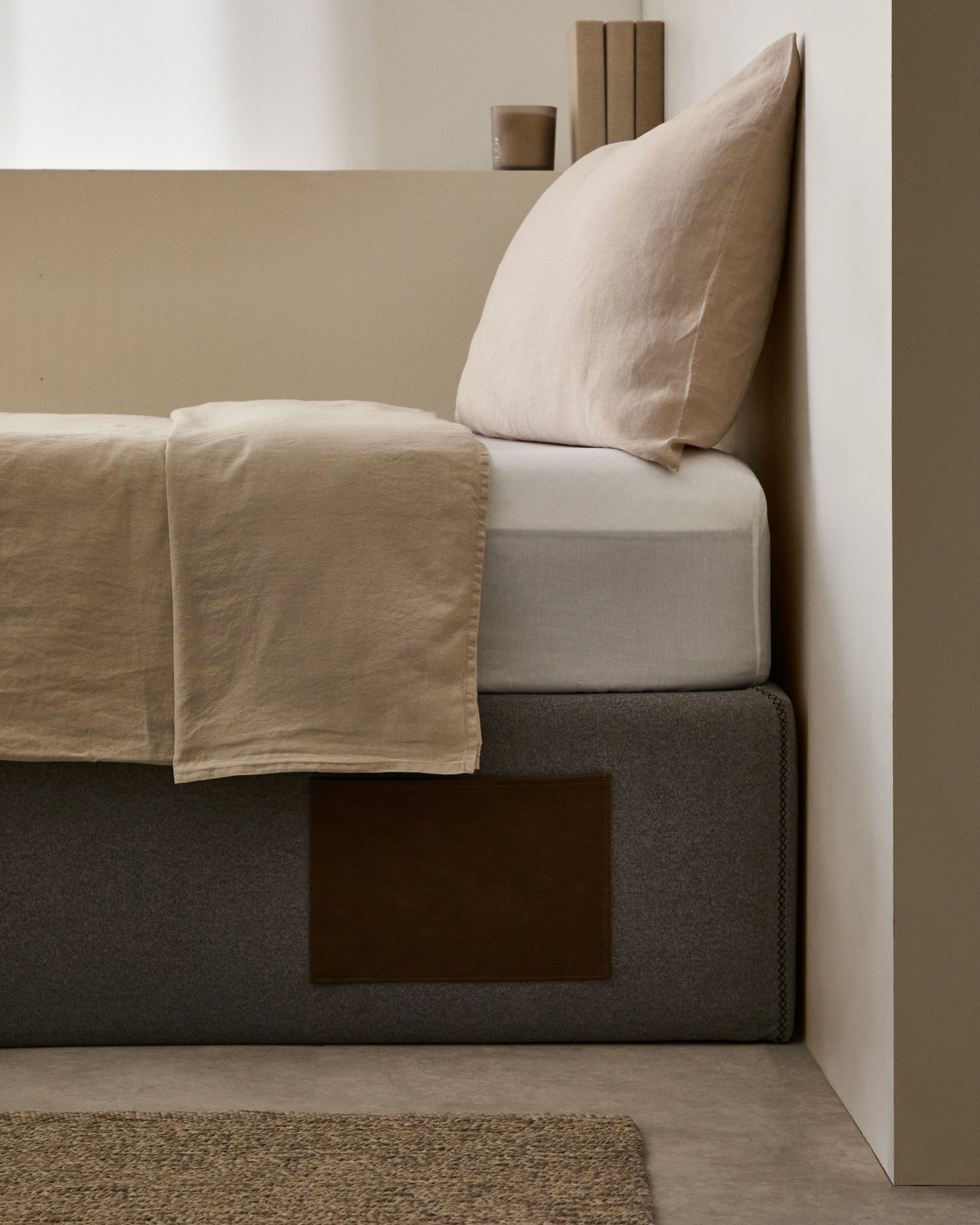 Matters ottoman bed base in grey for a 90 x 190 cm mattress - Lifestyle