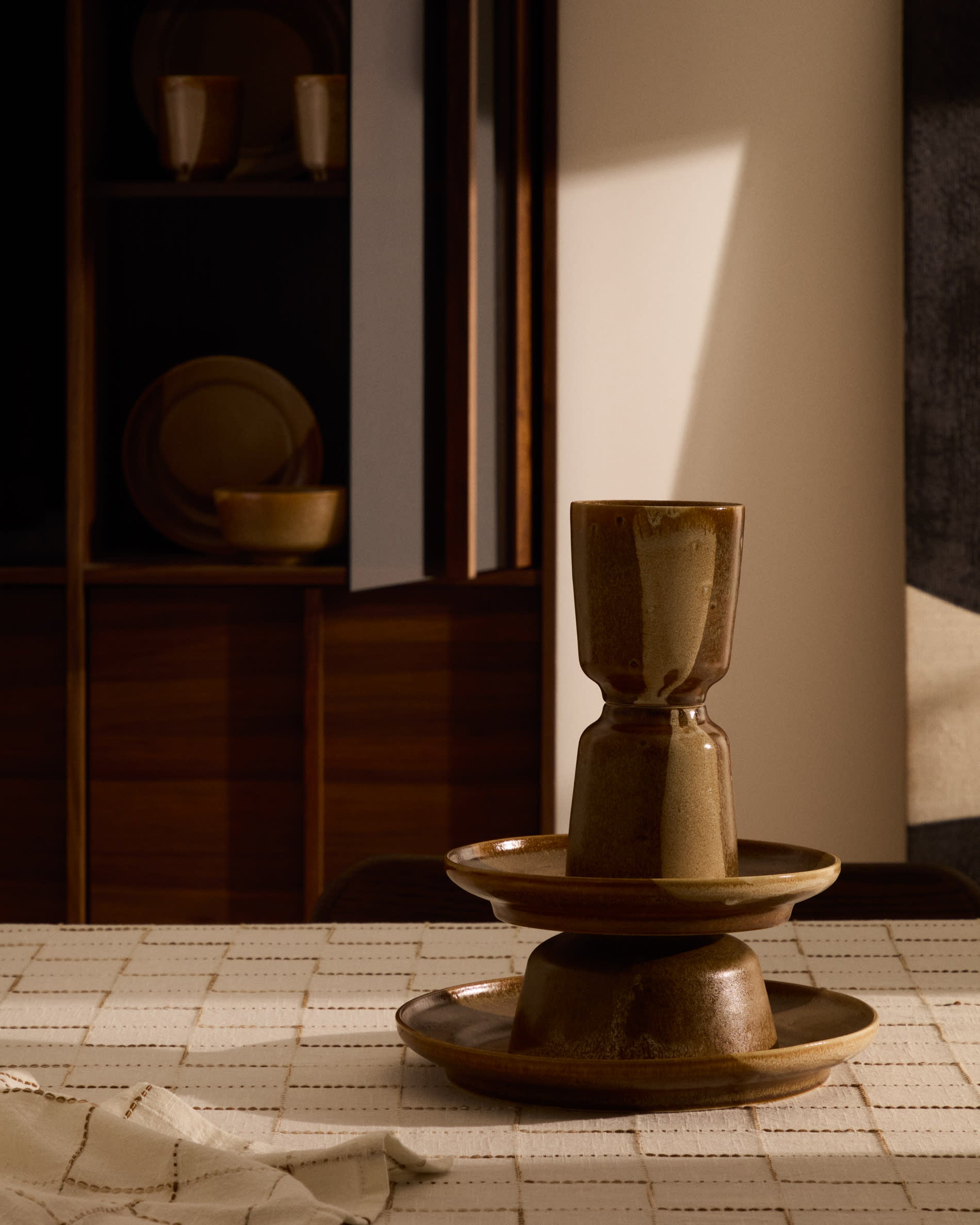 Brown ceramic Nagoli cup