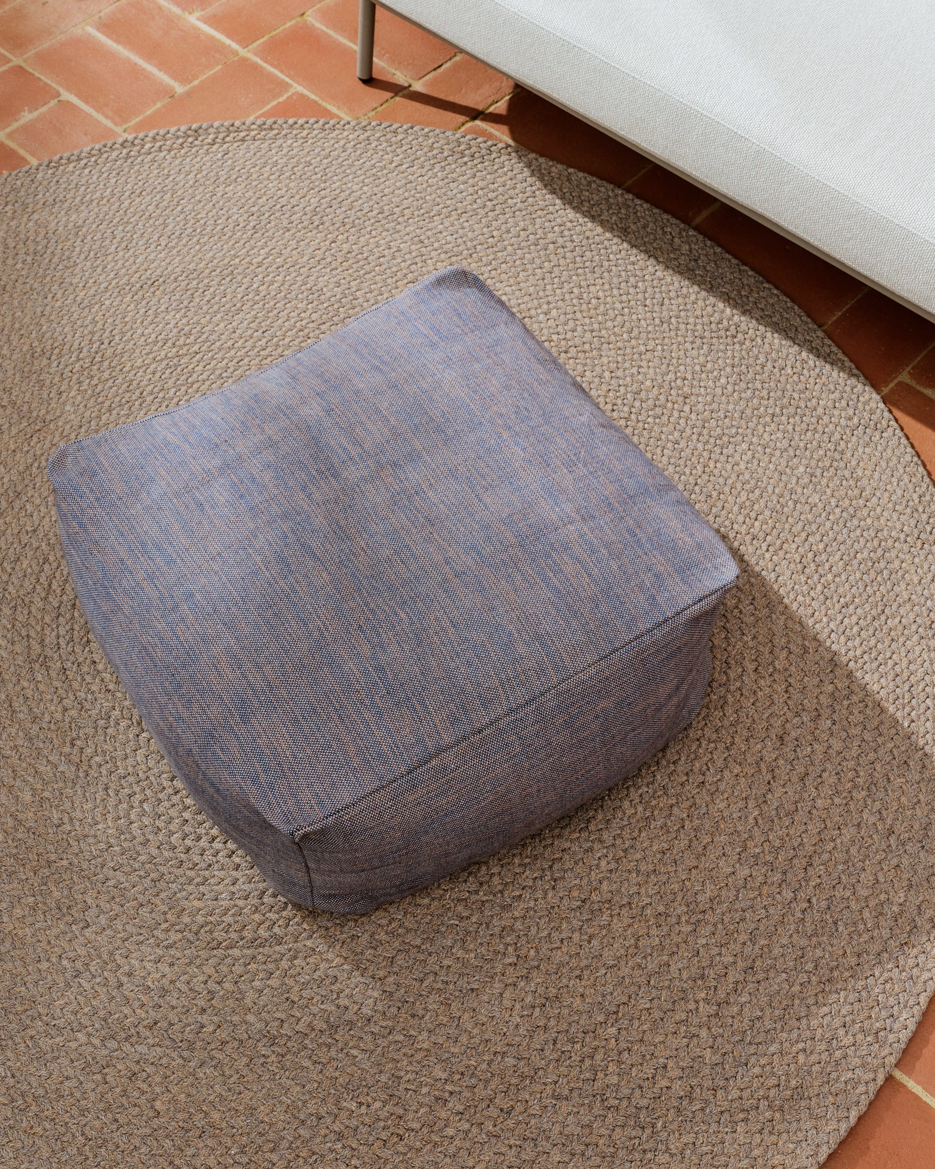 Pouf Vedell 100% PET dark blue 60 x 60 x 30 cm - Lifestyle