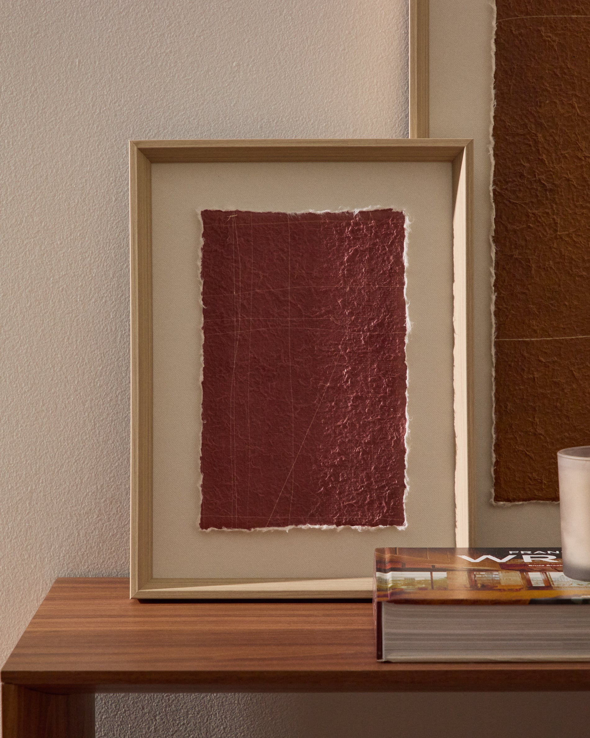 Durkan bordó kép újrahasznosított papíron 30 x 40cm