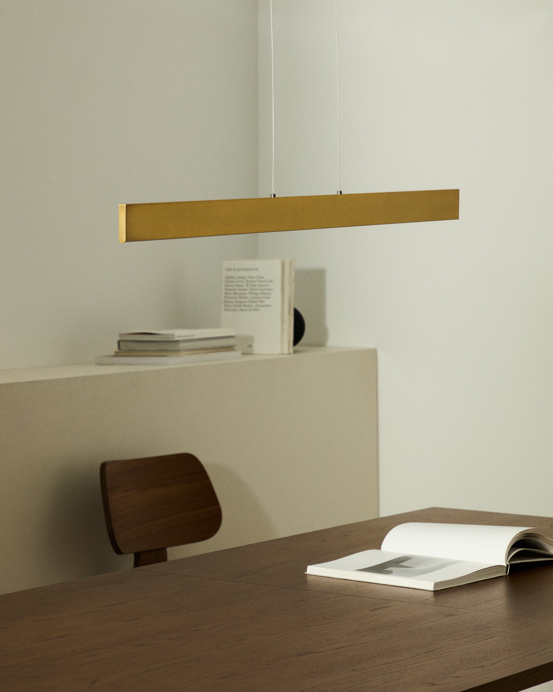 Boadella aluminium ceiling lamp with gold painted finish - Lifestyle