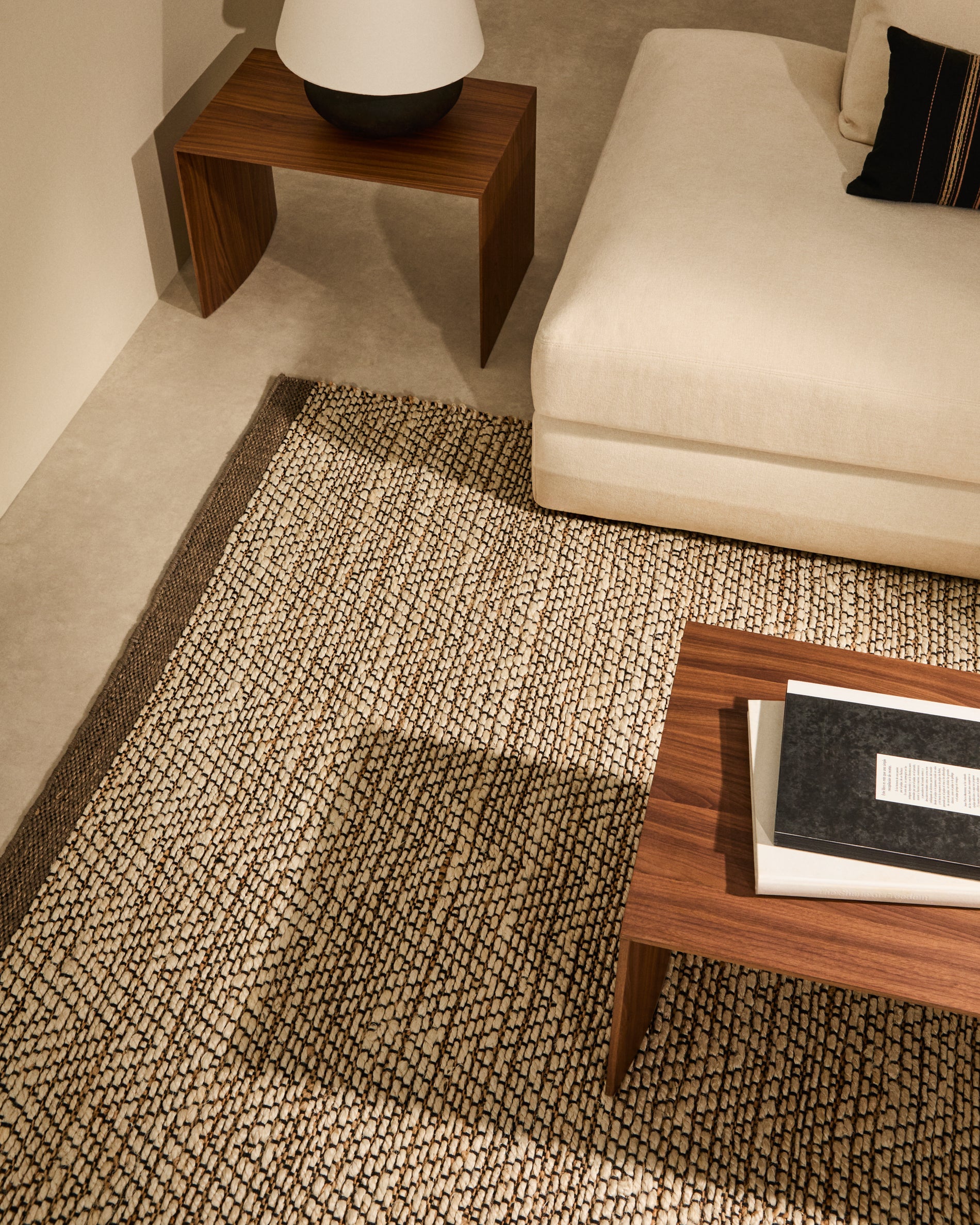 Runner rug Arpe beige jute jacquard 70 x 140 cm - Lifestyle