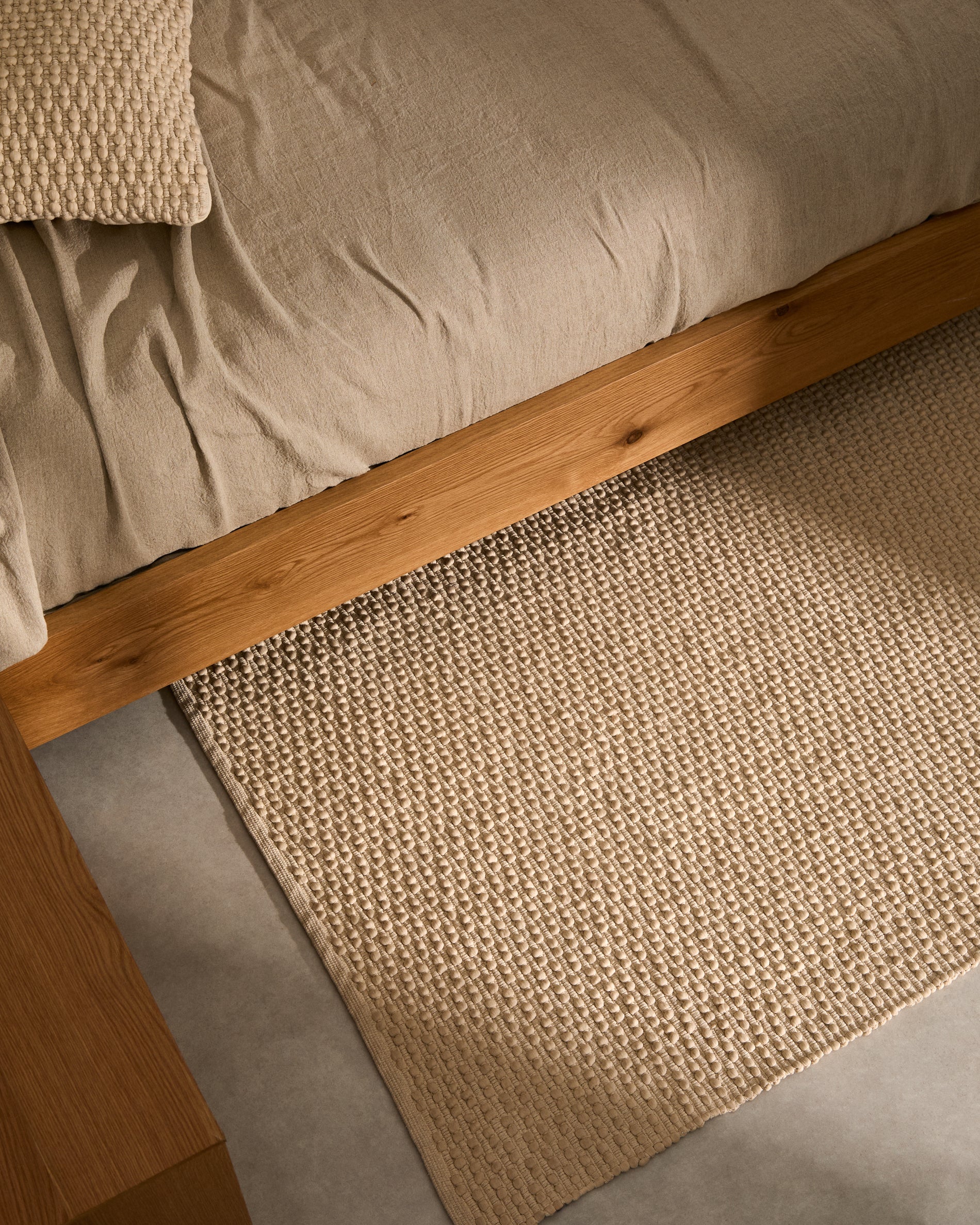 Mascarell white cotton and polyester rug 160 x 230 cm - Lifestyle
