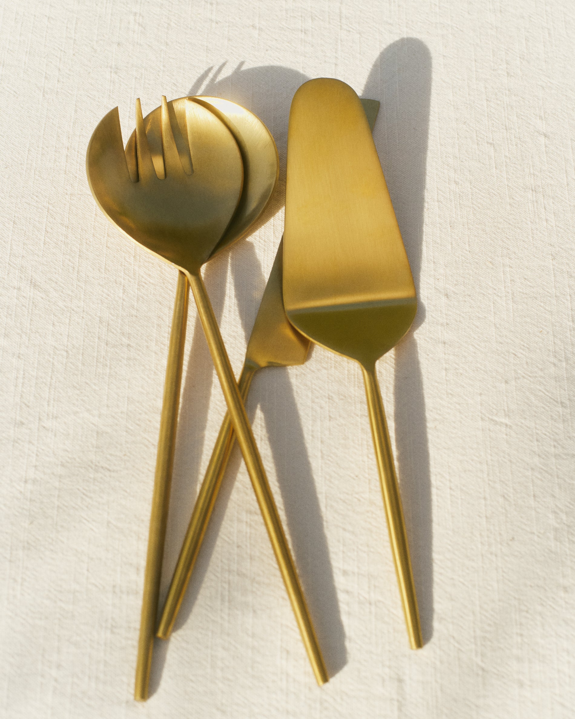 Lite 2-piece cutlery set for salad gold - Lifestyle
