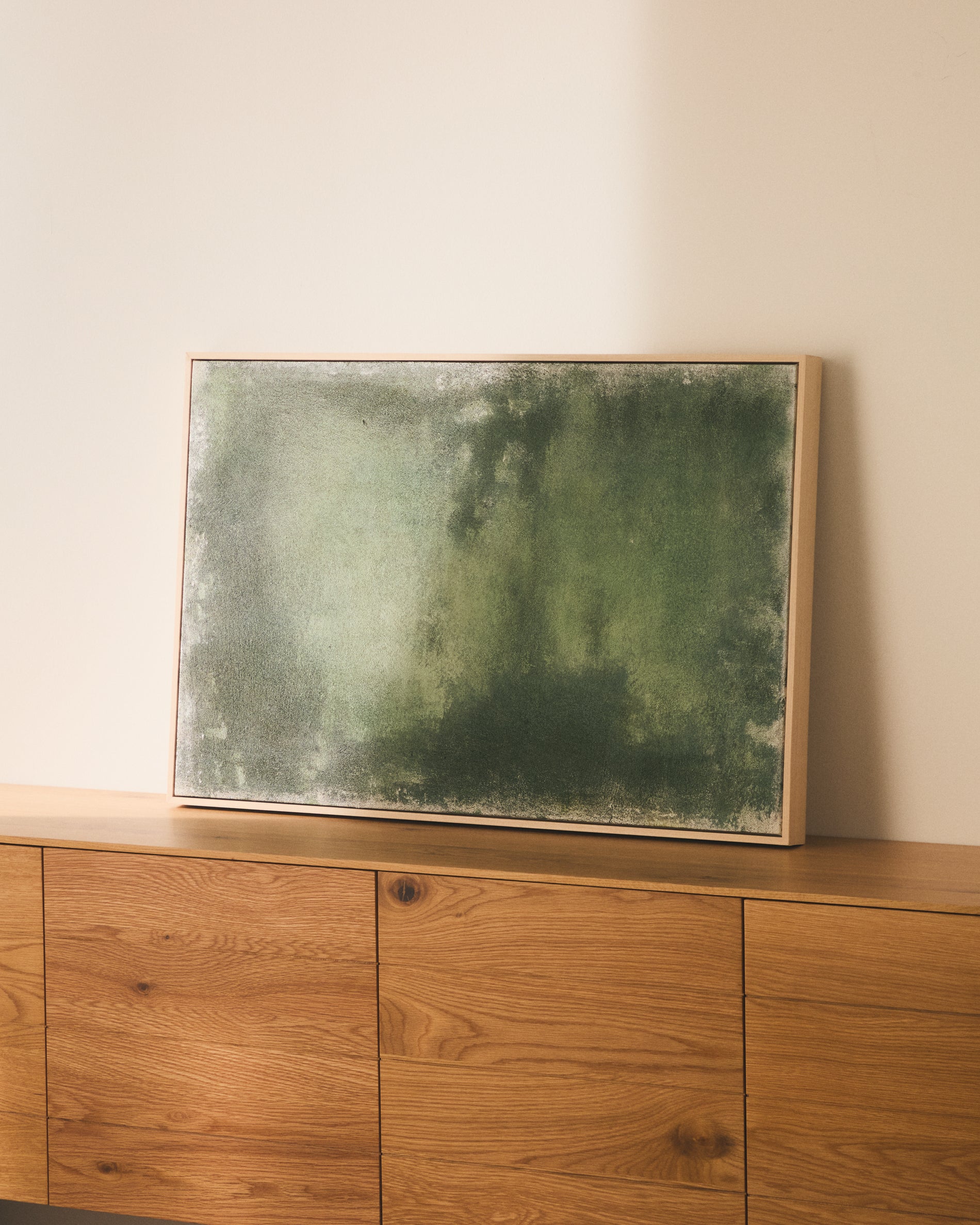 Selnar green abstract picture 60 x 90cm - Lifestyle