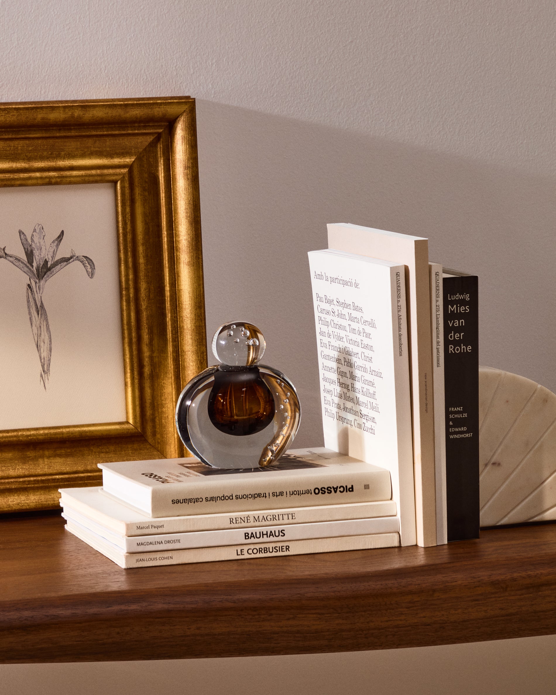 Lunivo brown glass vase 13 cm - Lifestyle