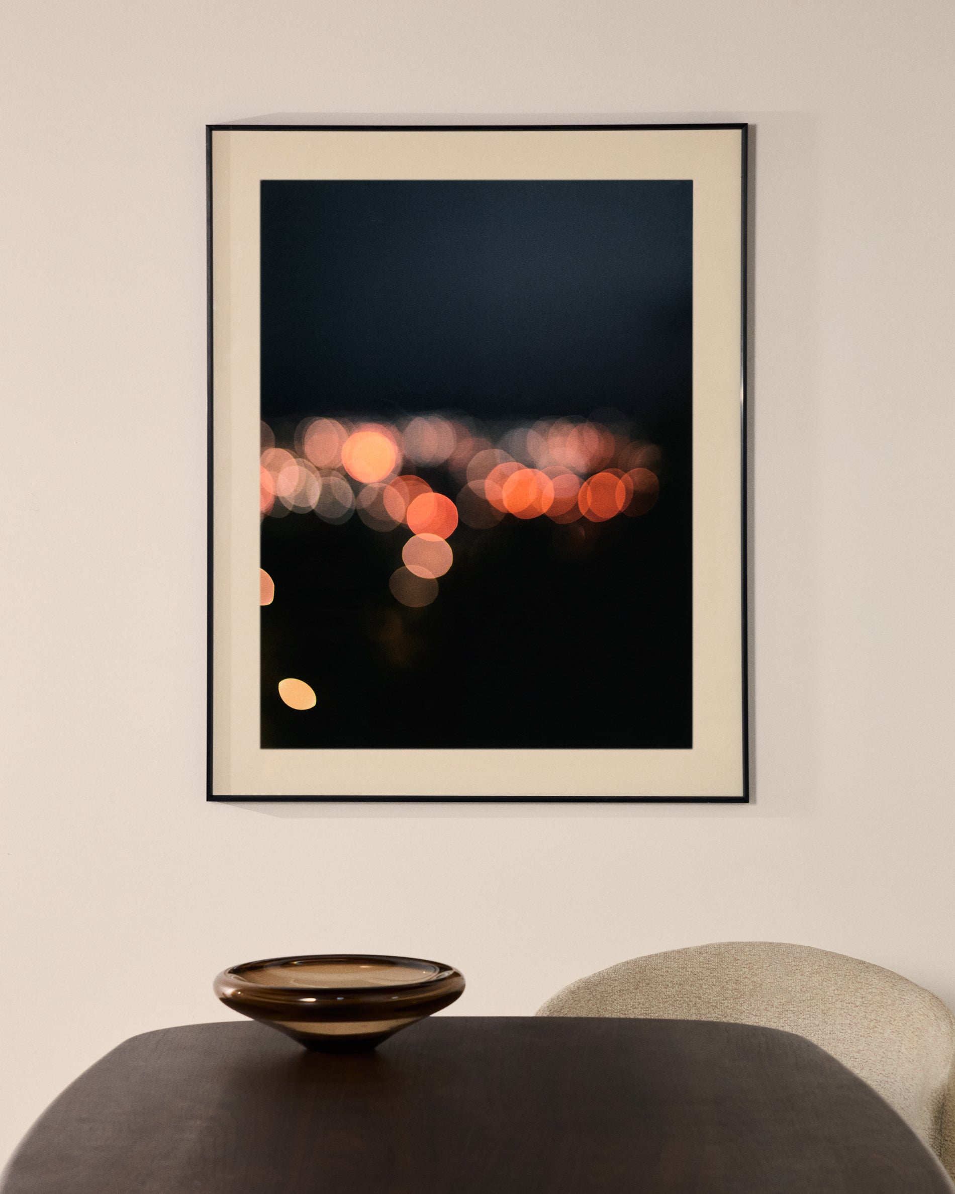 Zavira picture with photograph of Barcelona lights 80 x 100cm - Lifestyle