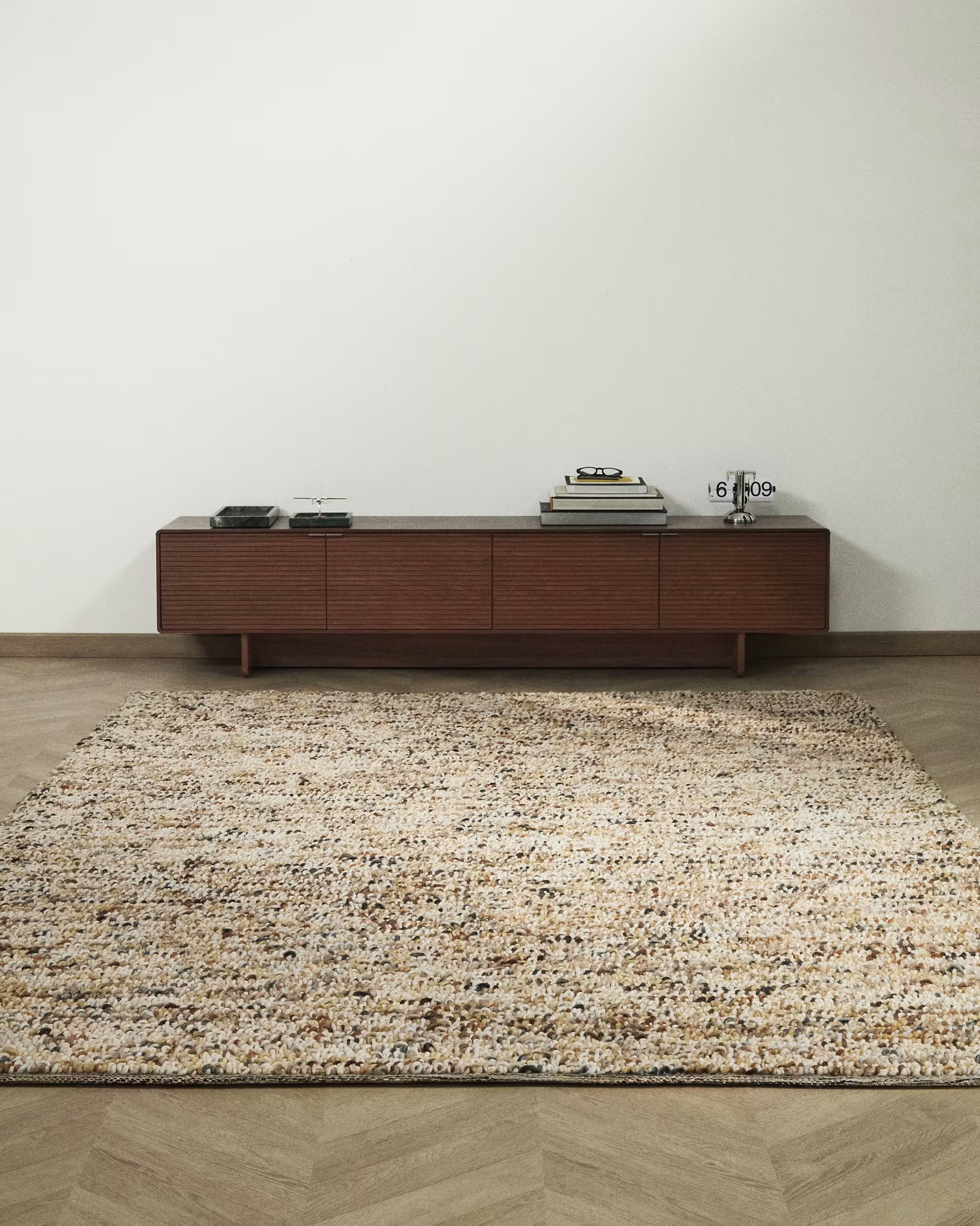 Elanis többszínű bouclé gyapjú szőnyeg, 200 x 300 cm