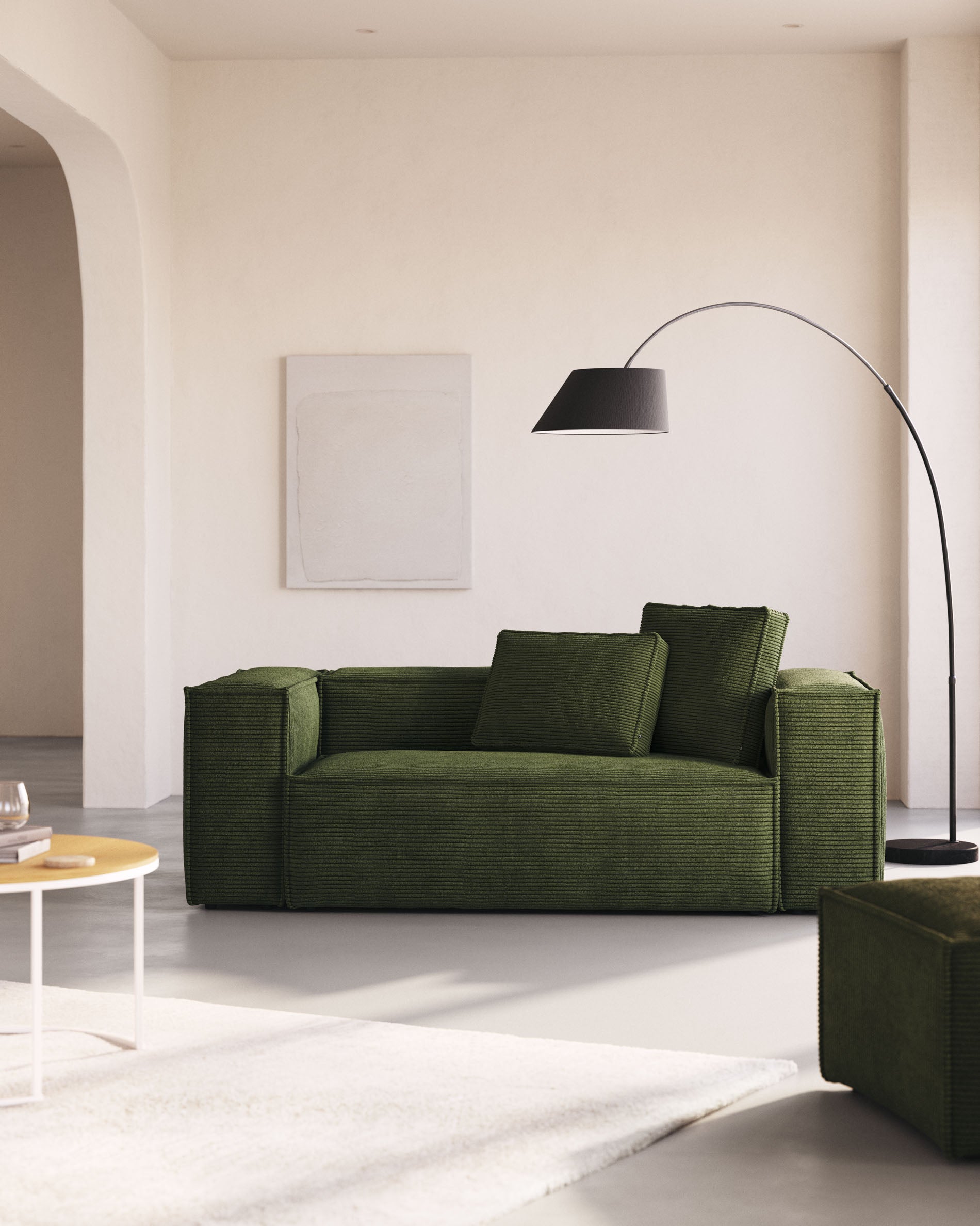 May steel floor lamp with black marble base - Lifestyle
