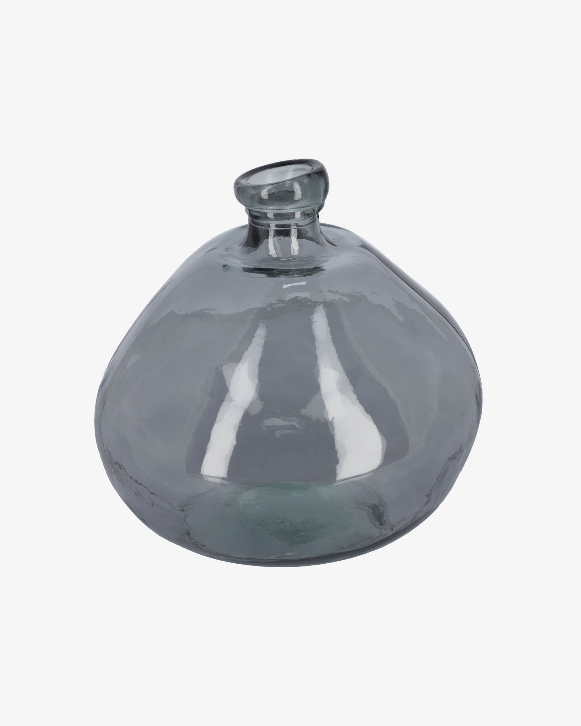 Brenna vase in 100% recycled blue glass, 33 cm - Product View