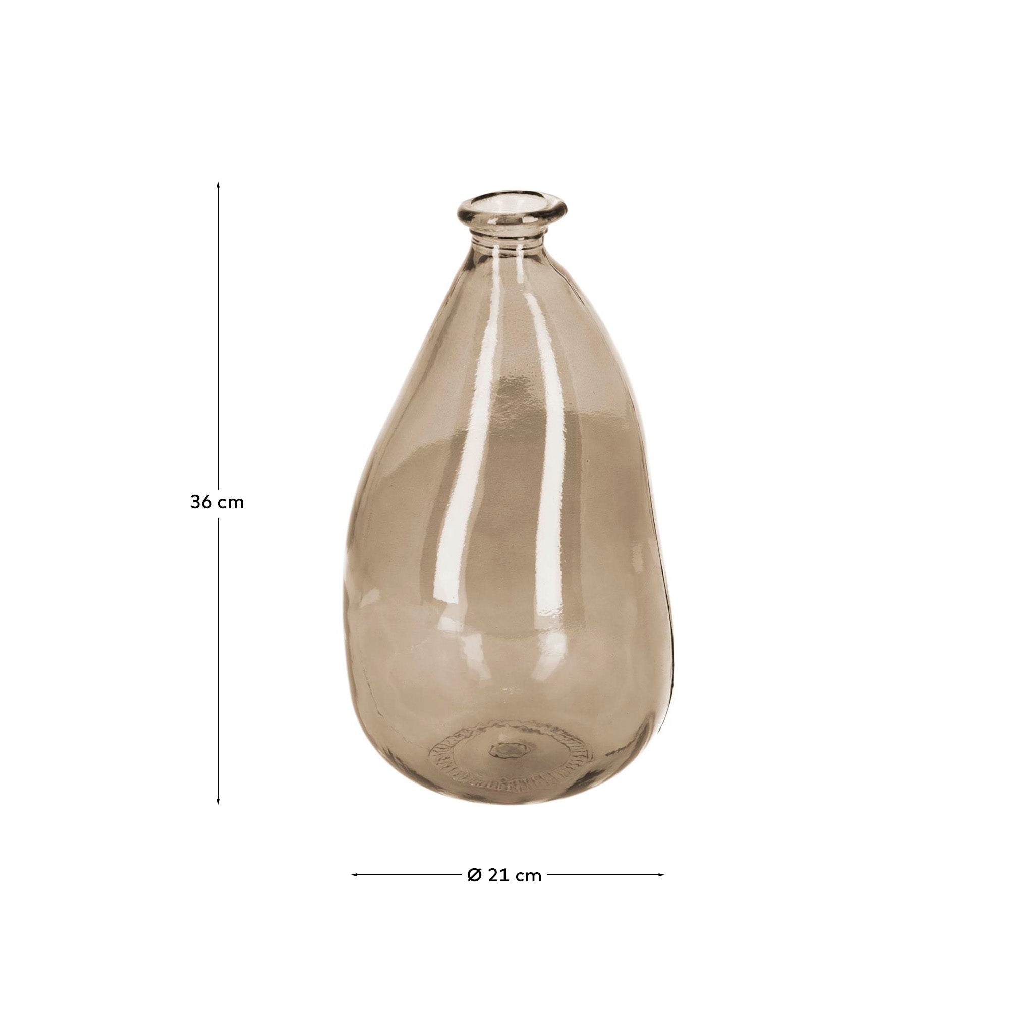 Brenna medium brown vase - Measurements
