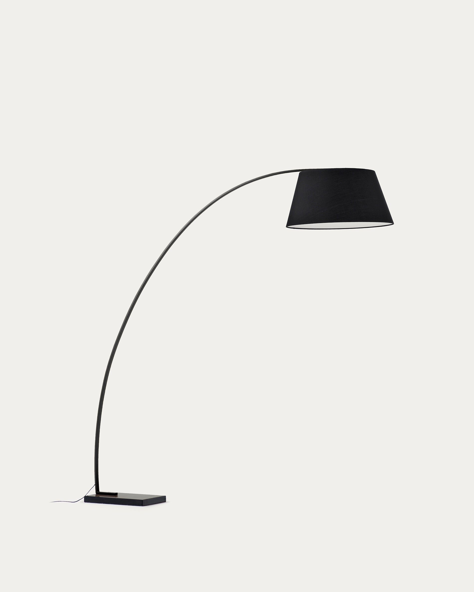 Juhe floor lamp in steel and black marble - Product View