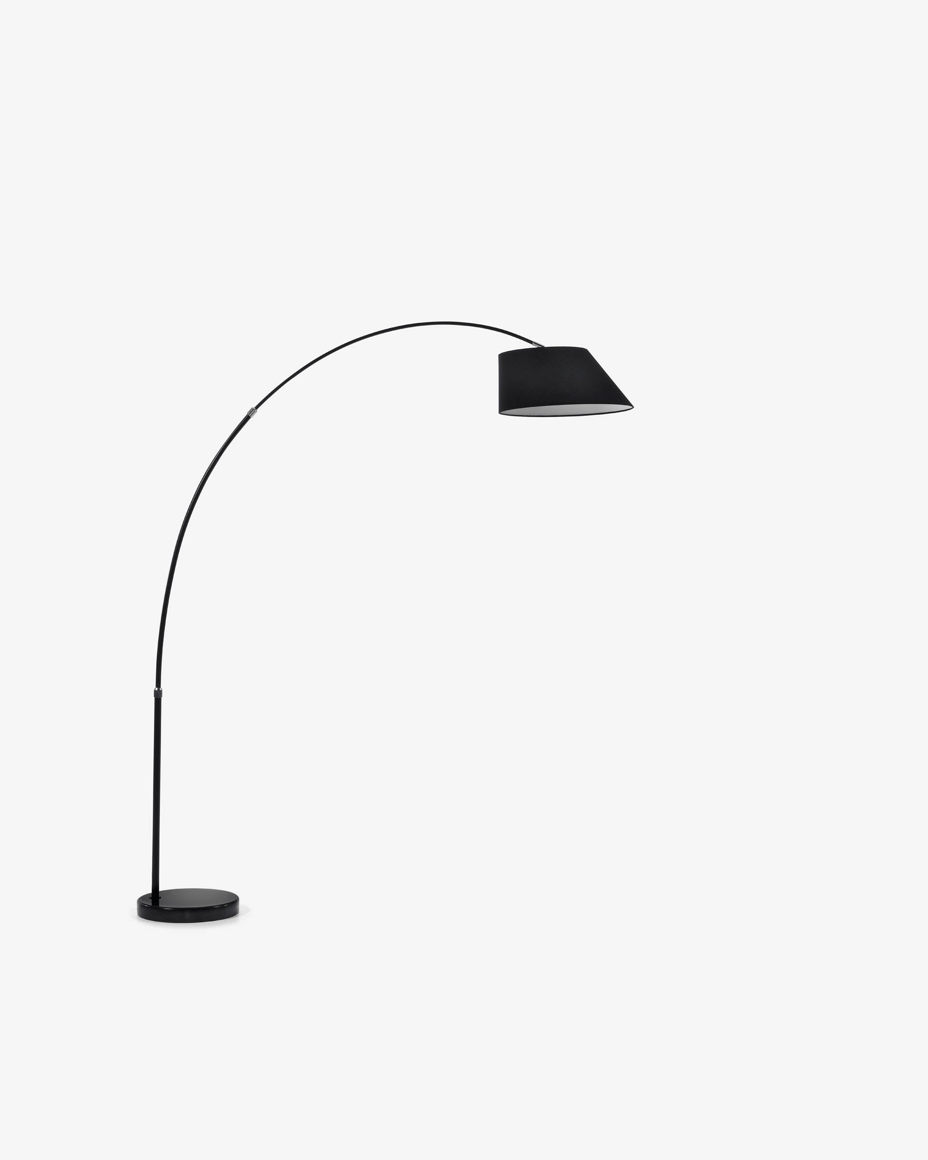 May steel floor lamp with black marble base - Product View