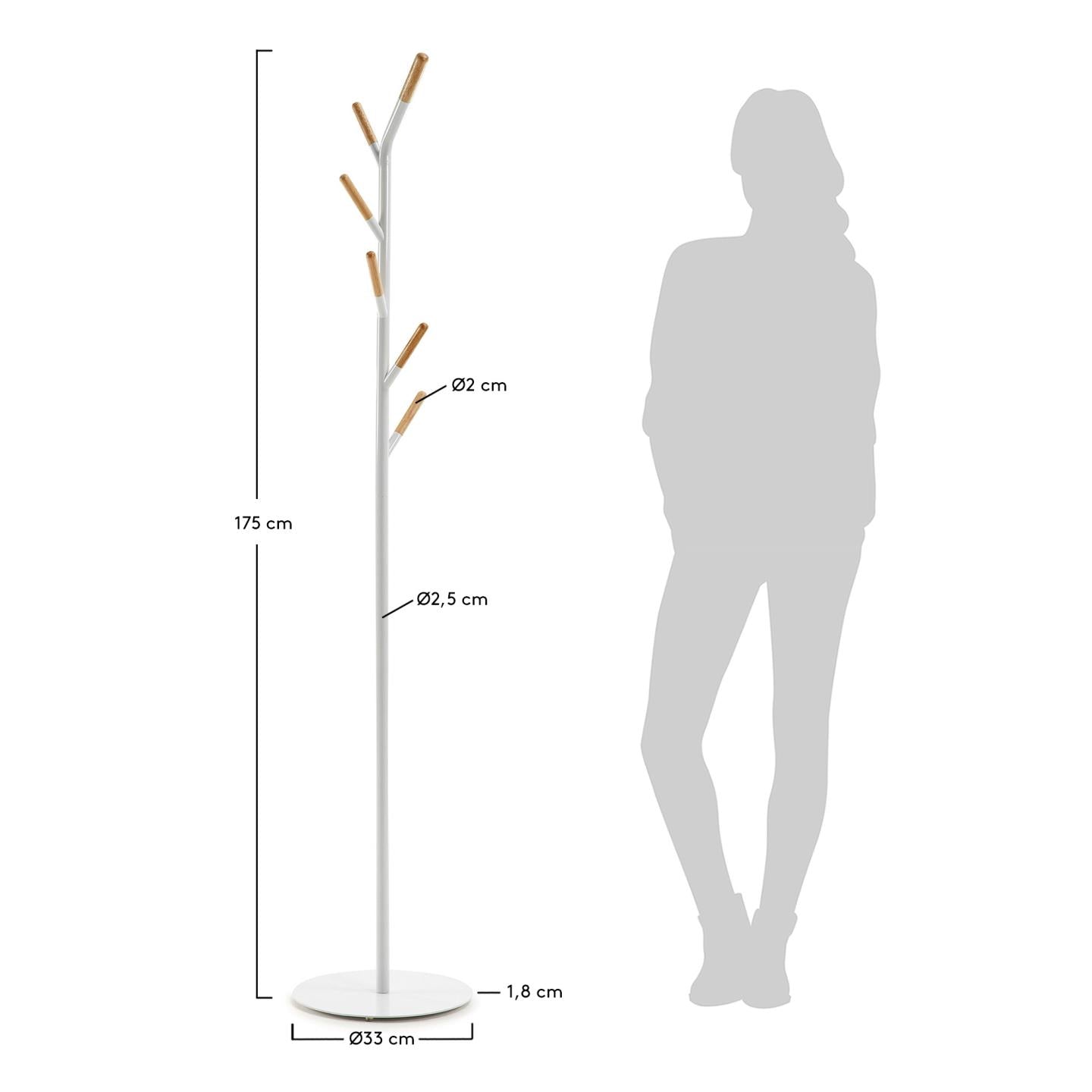 Nerb hanger 175 cm - Measurements