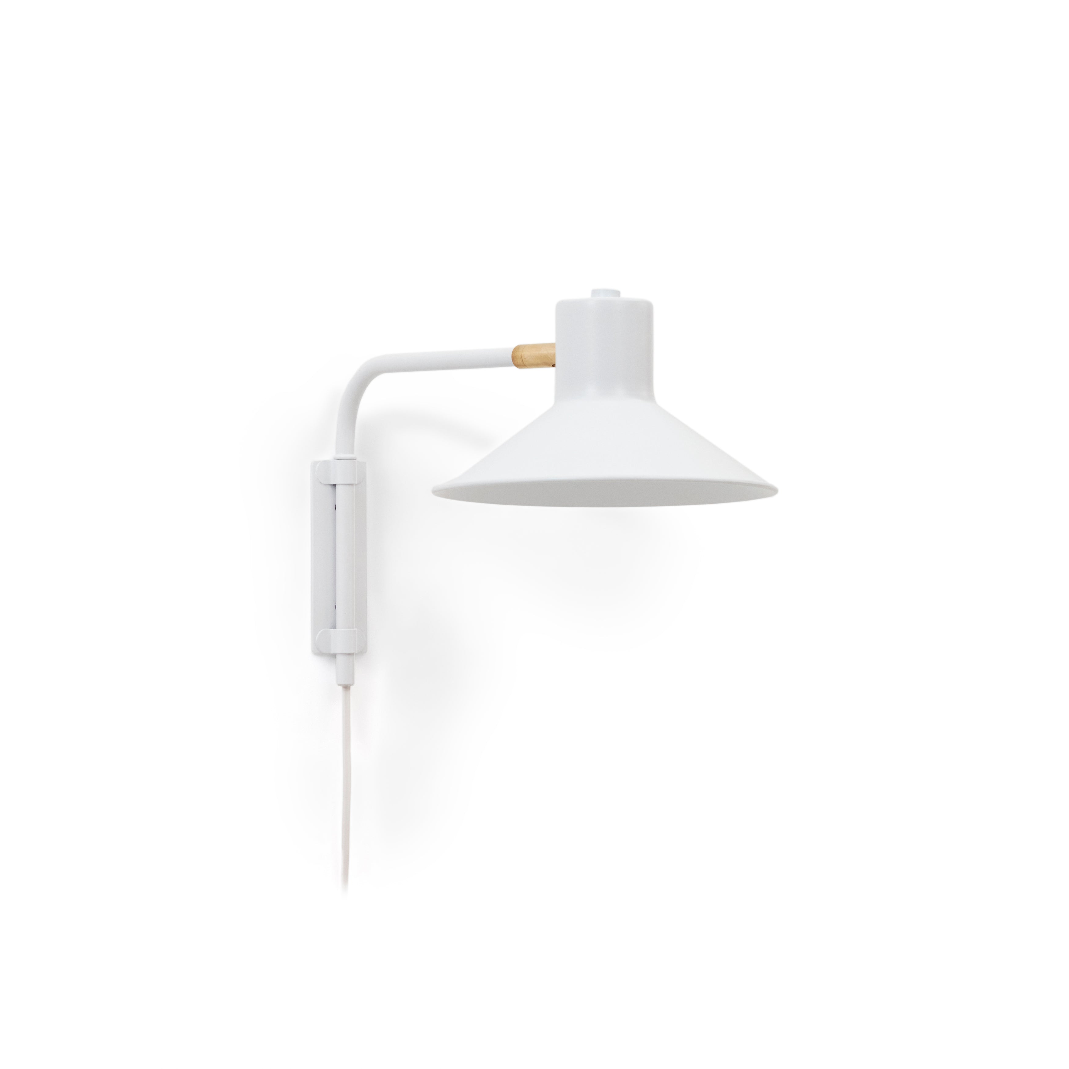 Aria small steel wall light with white finish - Product Image