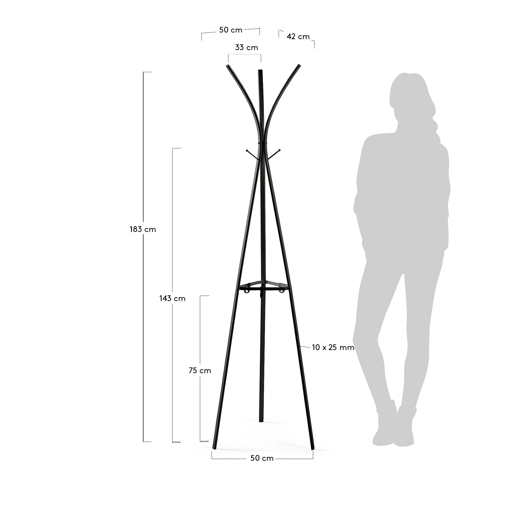 Stearn coat rack 183 cm - Measurements