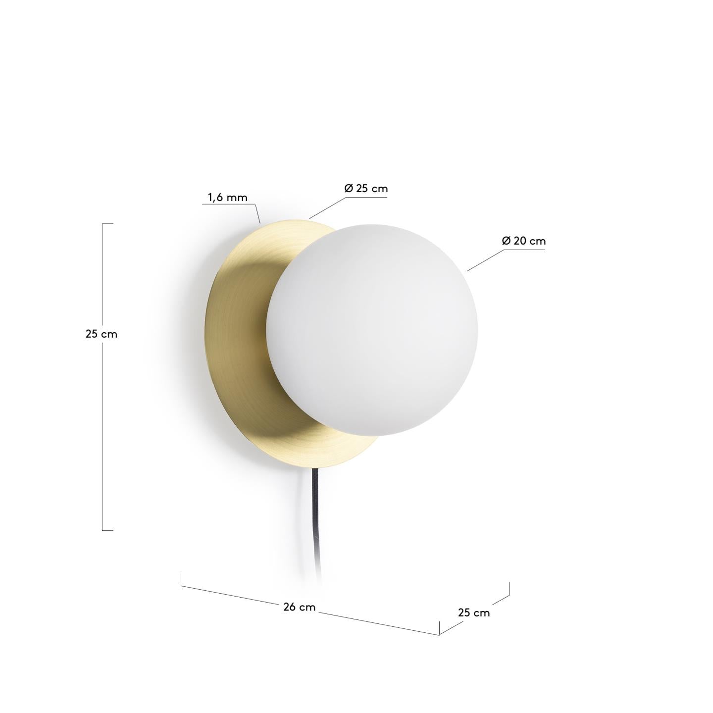 Manz wall lamp - Measurements