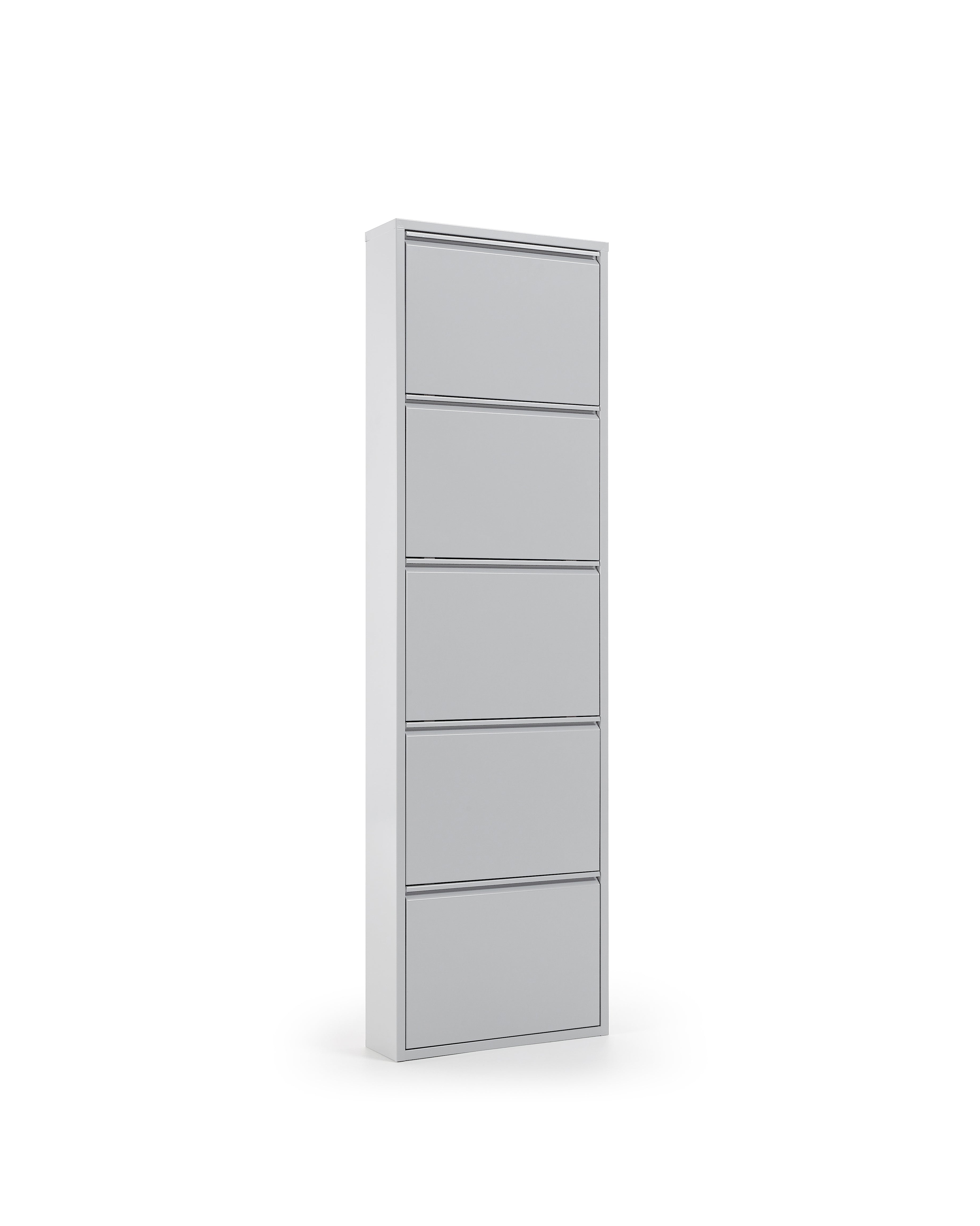 Shoe rack Ode 50 x 168,5 cm 5 doors grey - Product Image