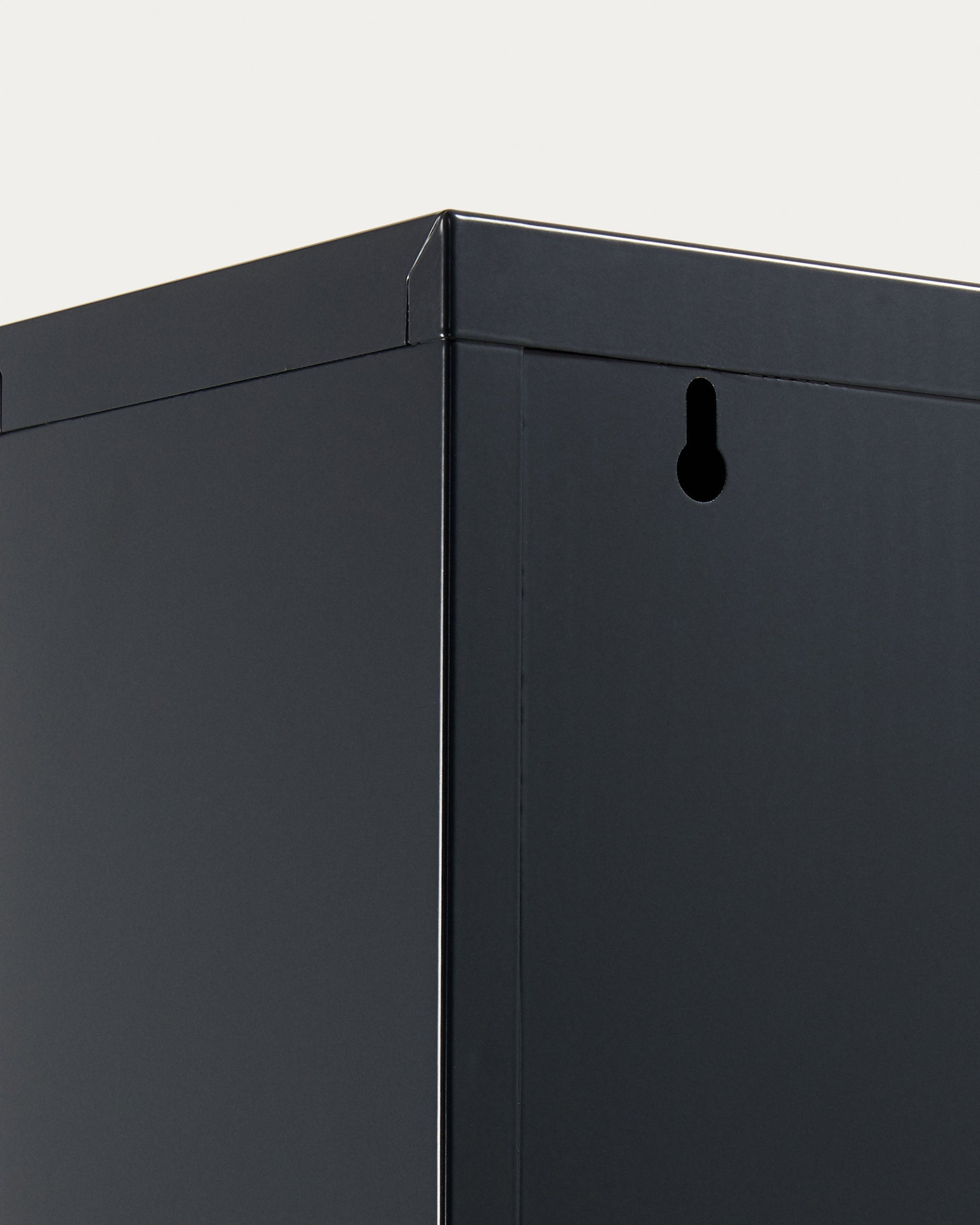 Ode shoe rack with 4 doors in dark grey, 50 x 136 cm - Detail