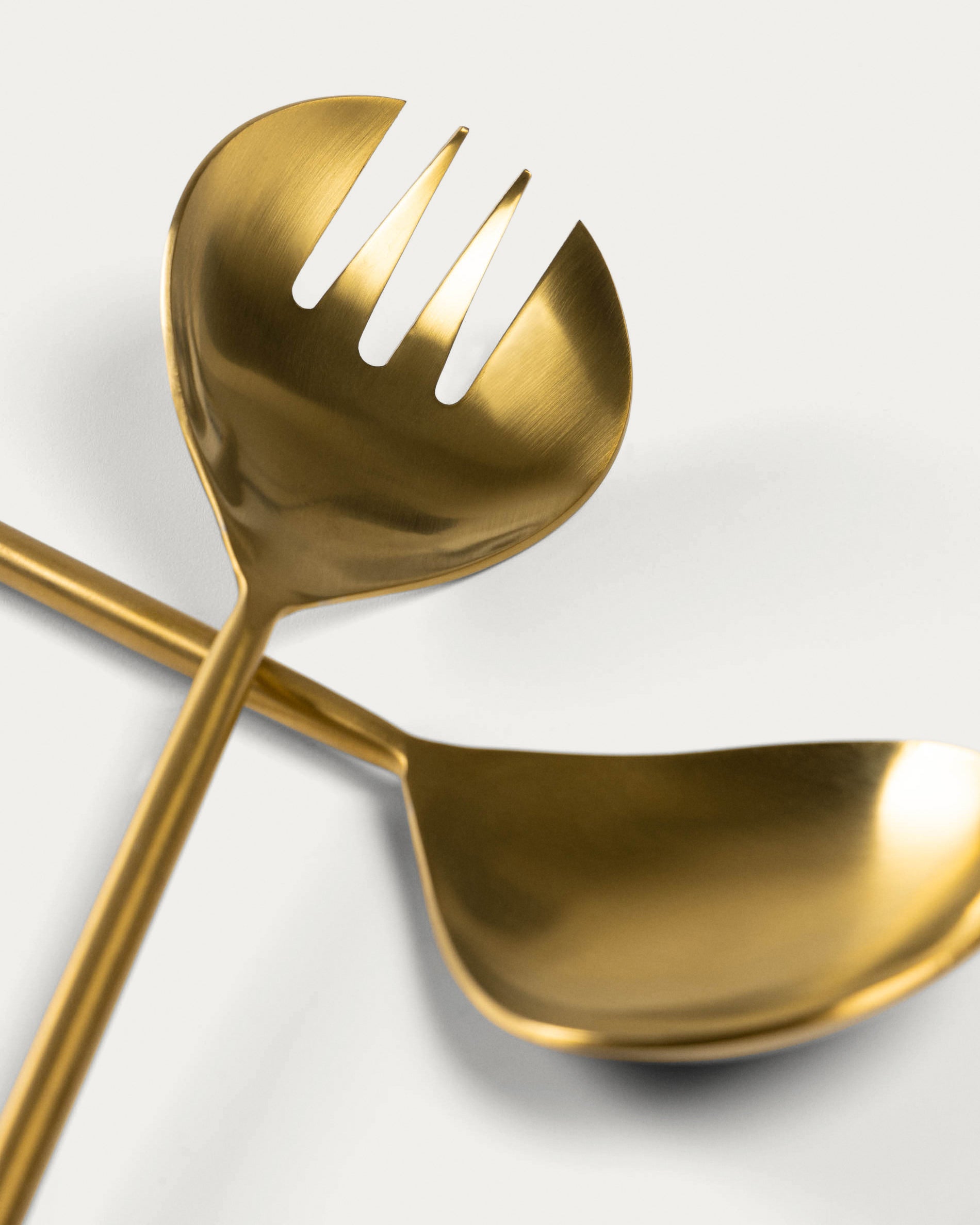Lite 2-piece cutlery set for salad gold - Detail