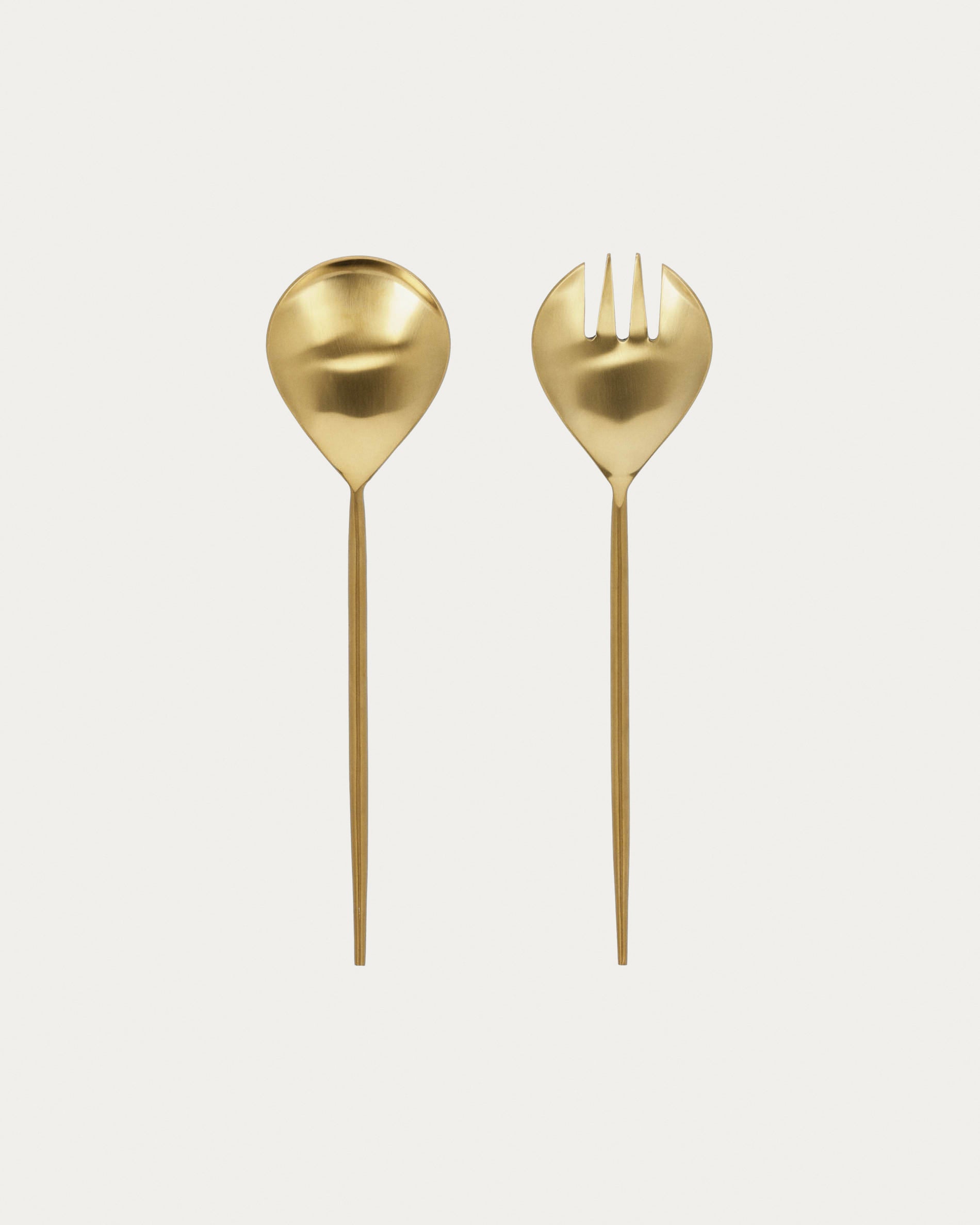 Lite 2-piece cutlery set for salad gold - Product View