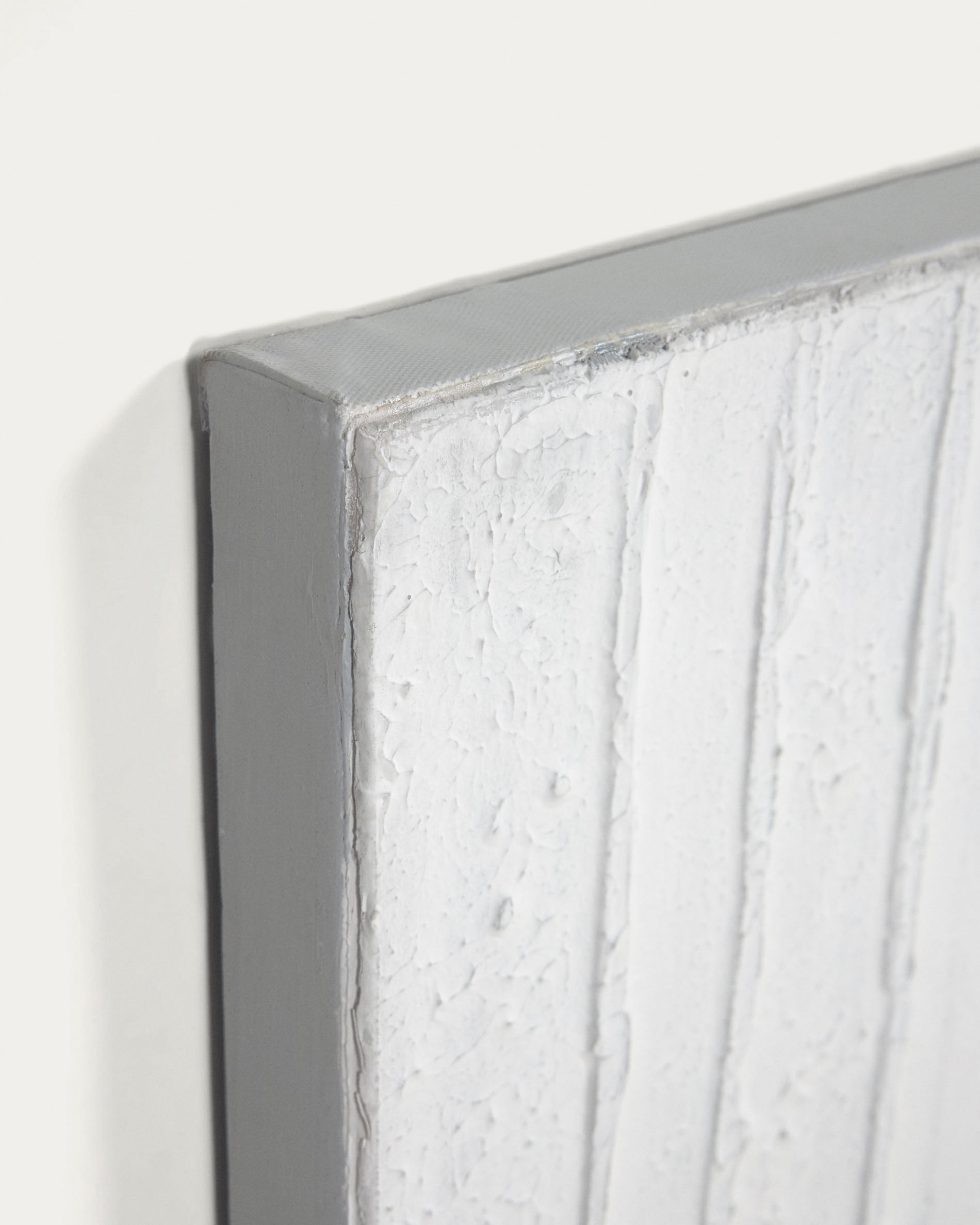 Basilisa picture in grey and white 90 x 90 cm - Detail