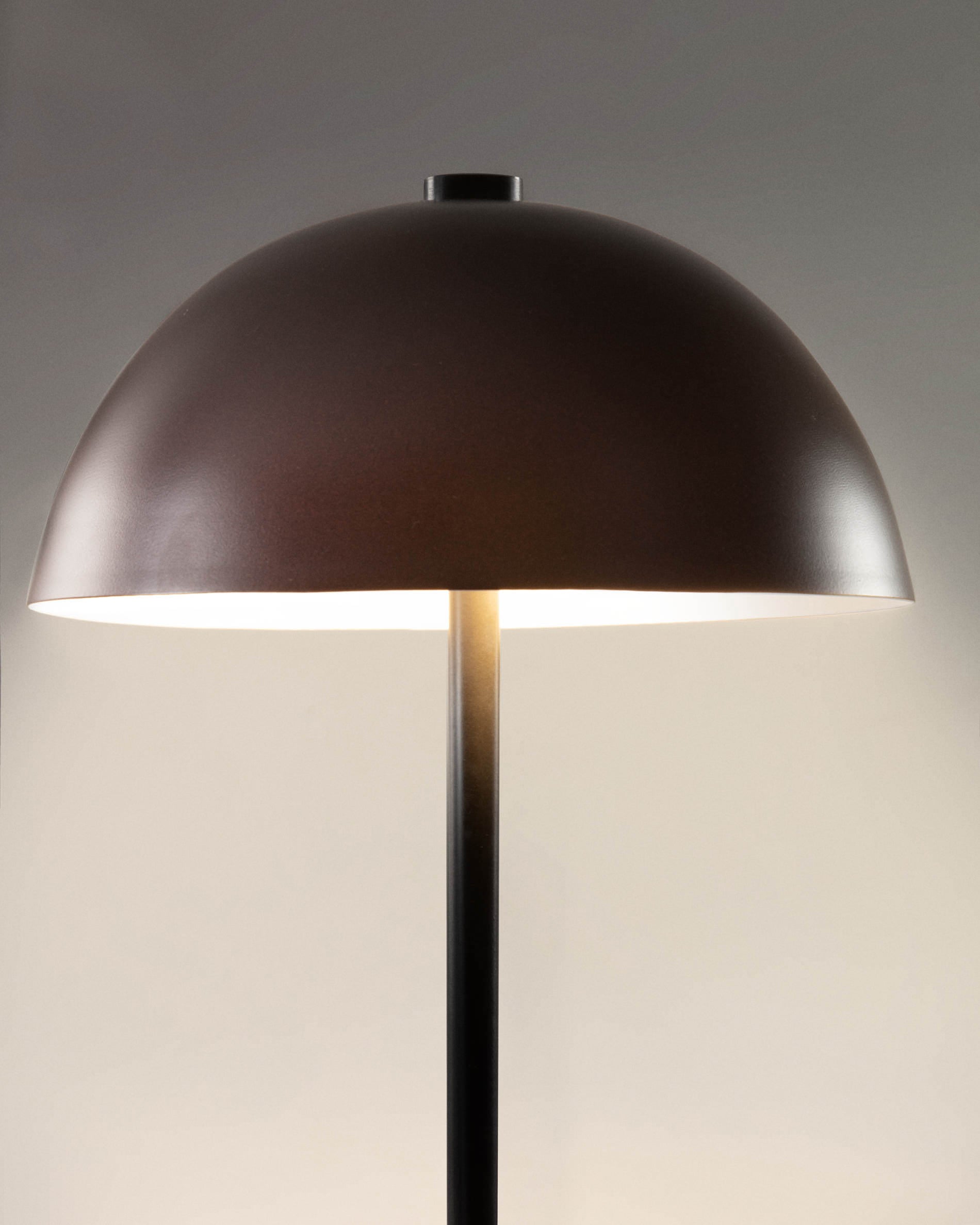 Aleyla table lamp in metal with maroon finish - Detail