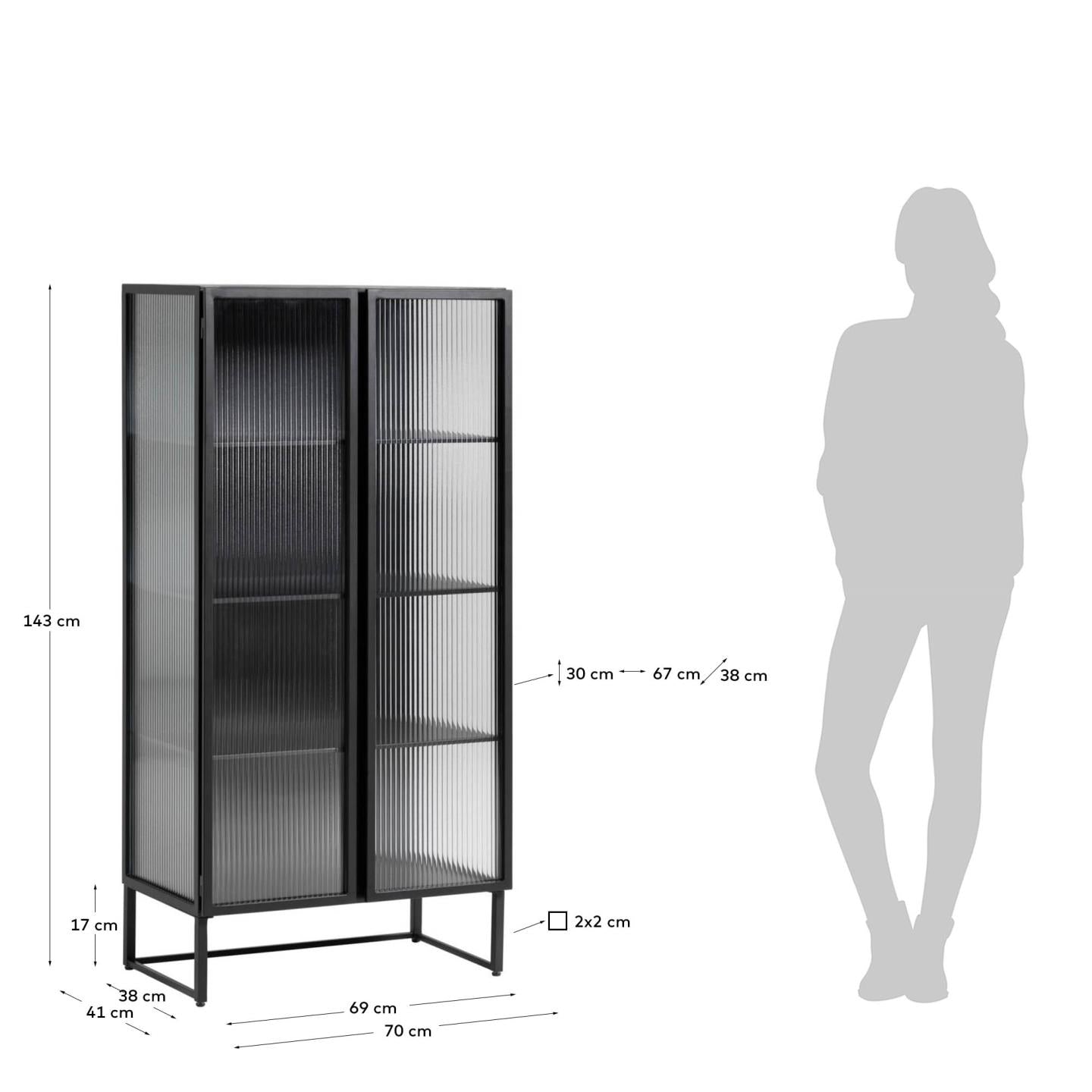 Trixie glass cabinet 70 x 143 cm - Measurements