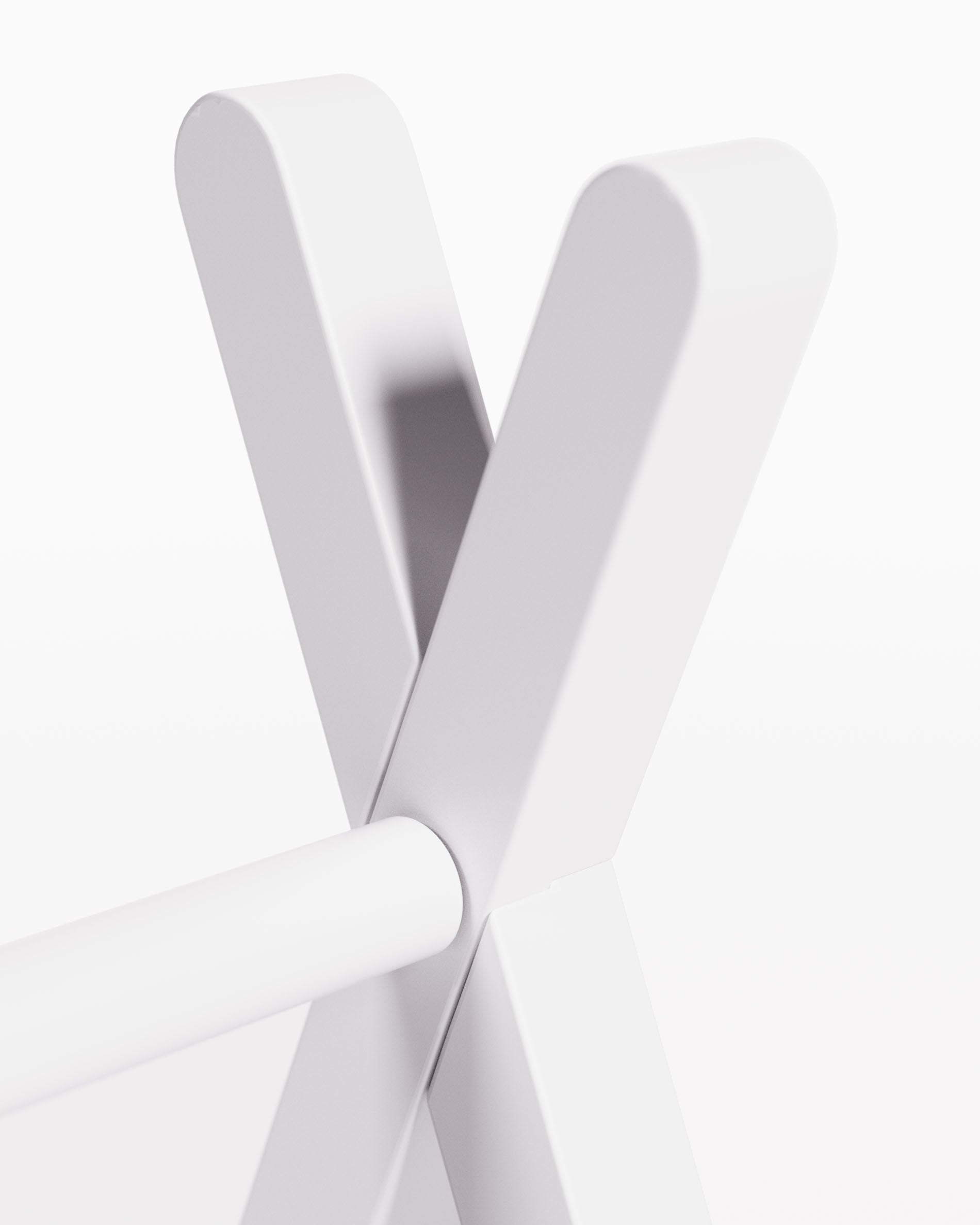 Maralis kid's teepee gym made from solid beech wood with a white finish - Detail