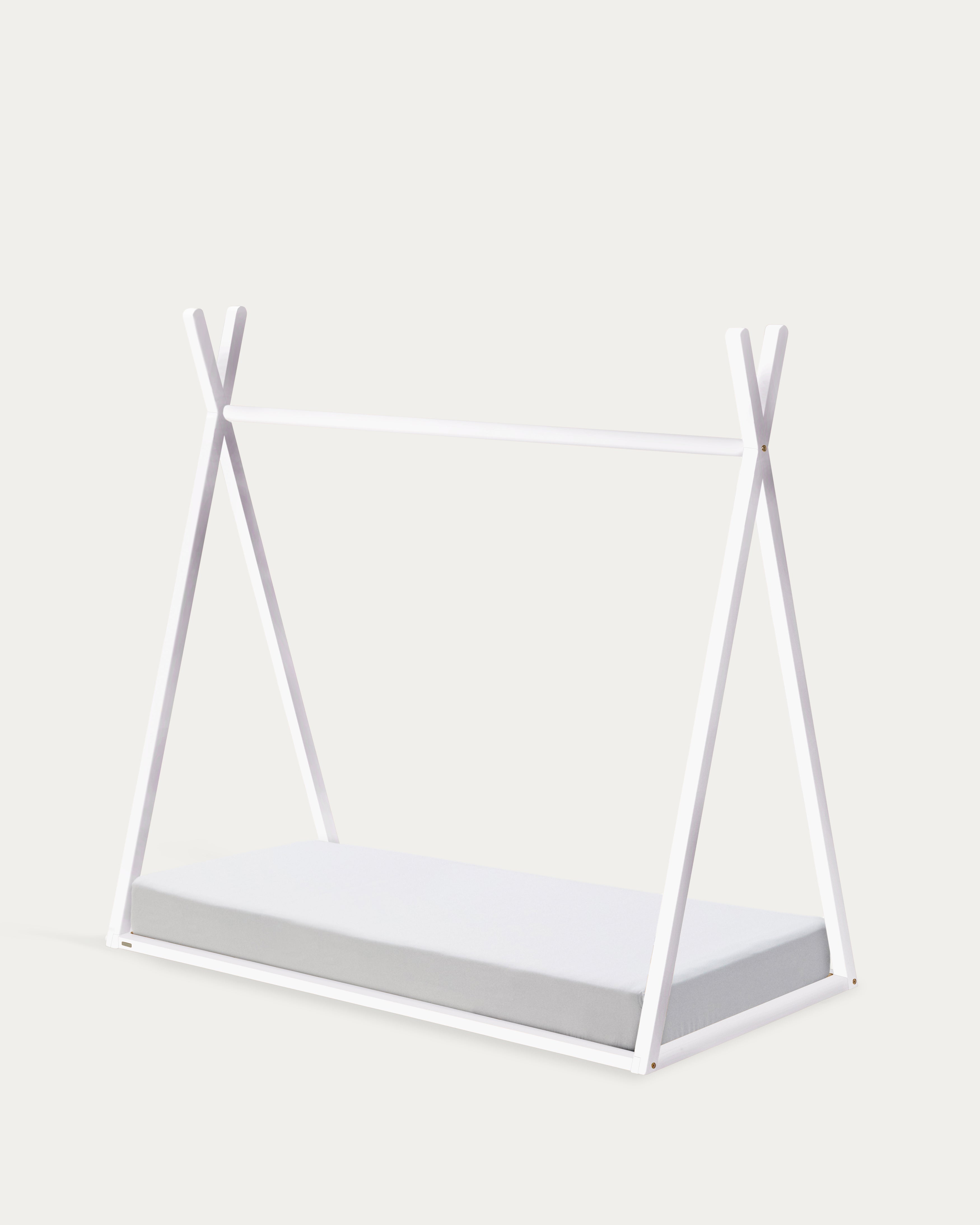 Maralis teepee bed made of solid beech wood with a white finish, for 70 x 140 cm mattresses - Product View