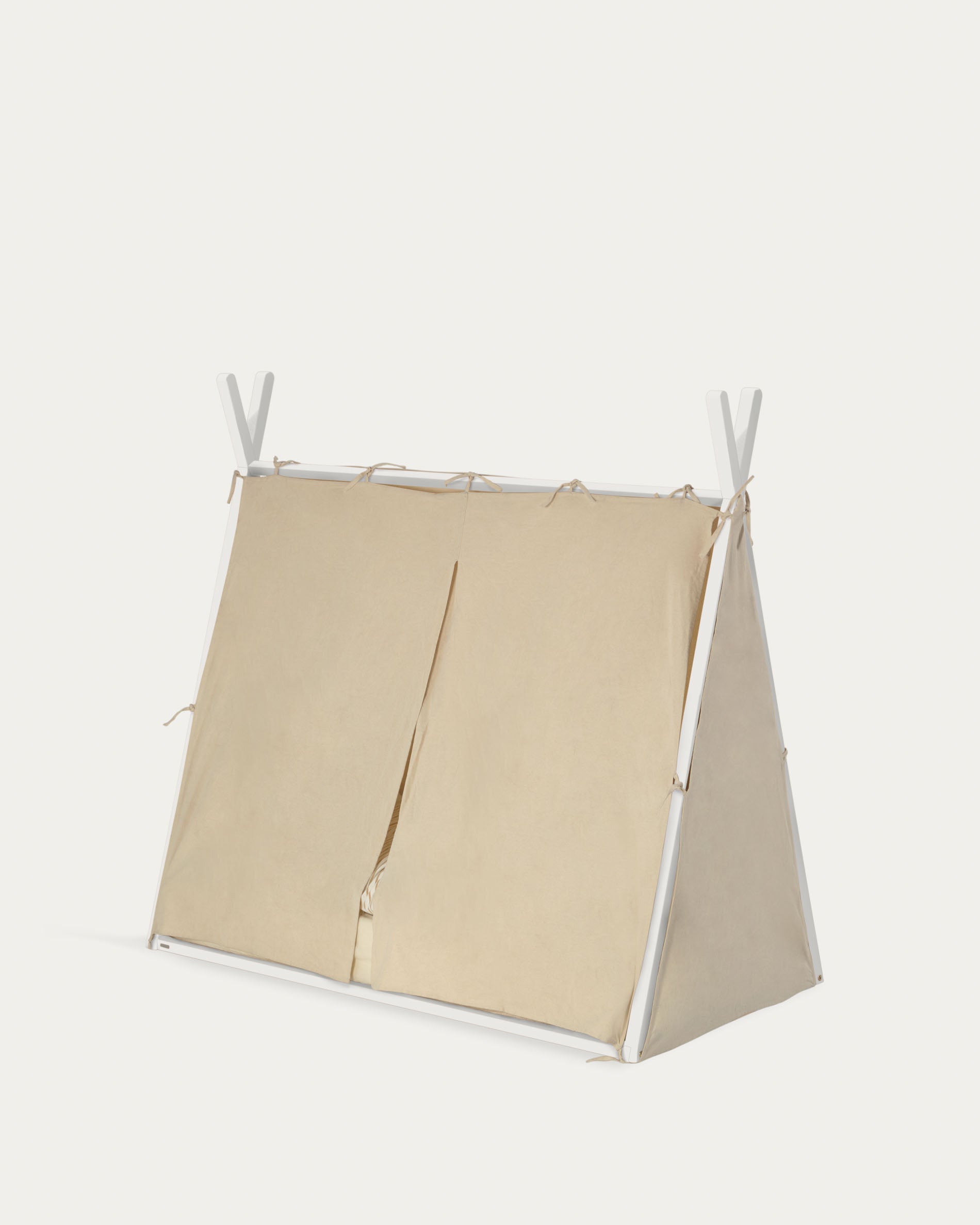 Maralis teepee bed made of solid beech wood with a white finish, for 70 x 140 cm mattresses - Product View